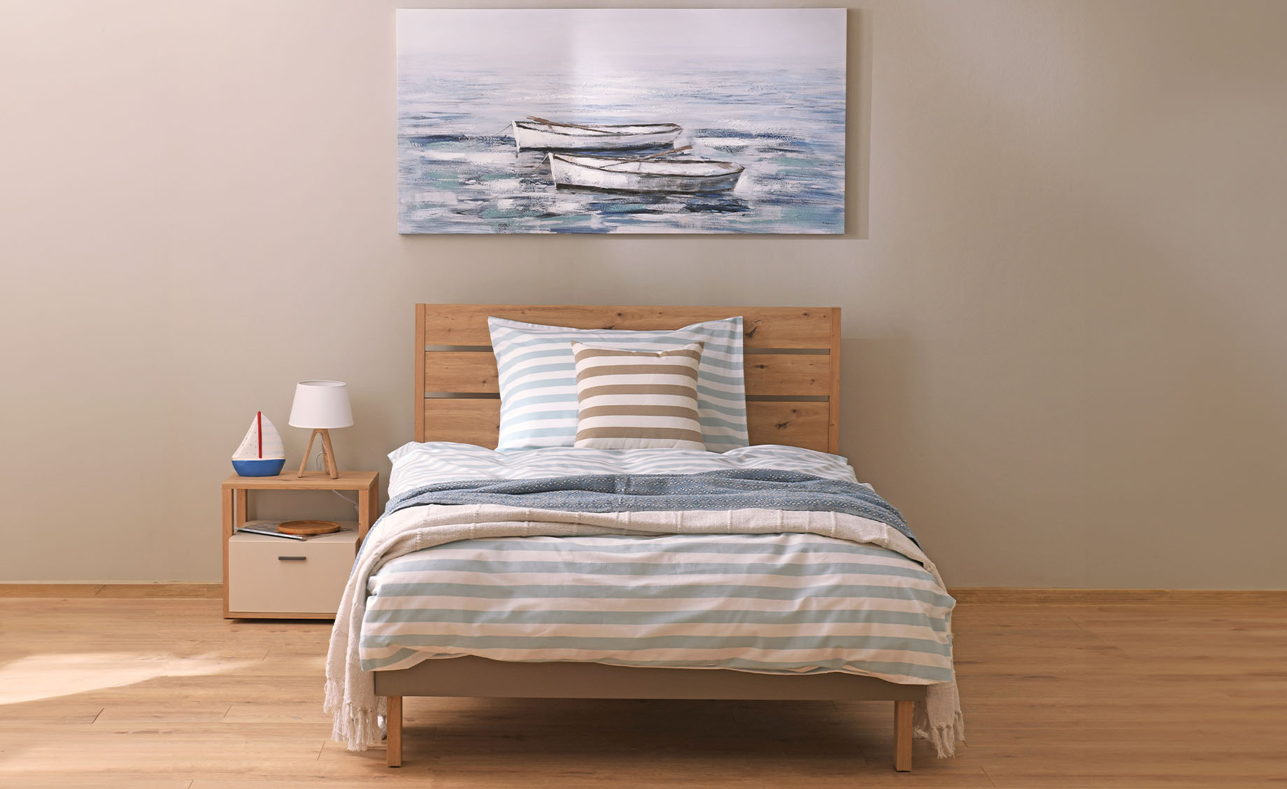 Slika White  boats 70x140cm