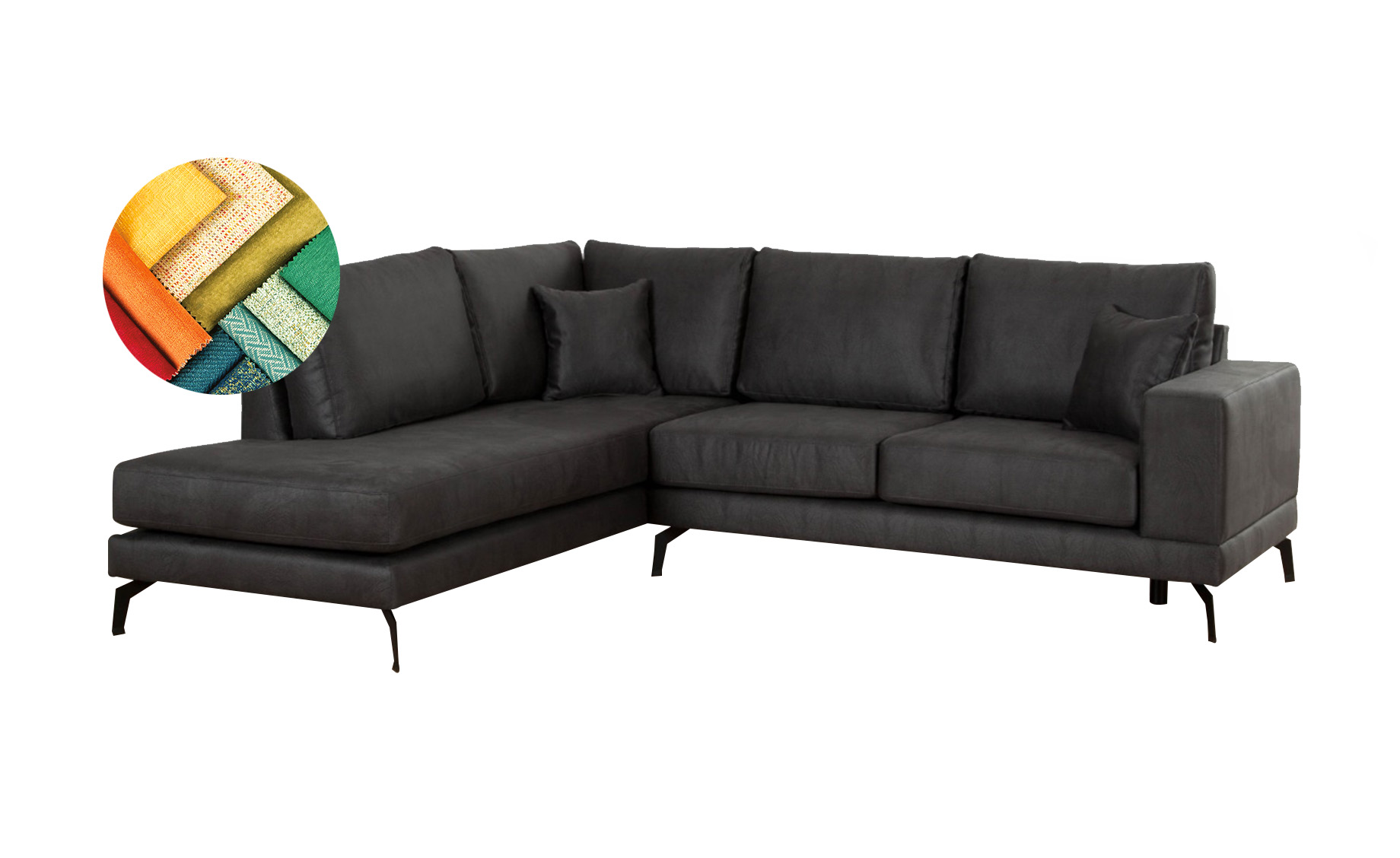 Davos kutna garnitura 220x264x93 cm lijeva više boja