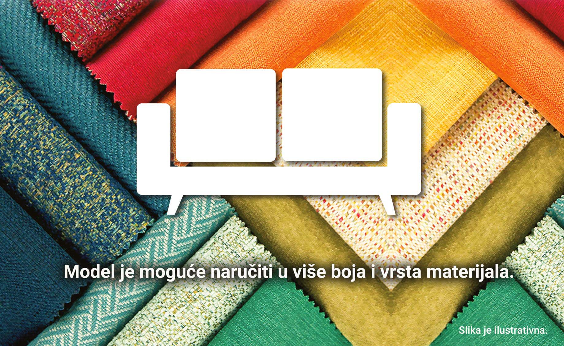 Bruno trosjed 230x94x83 cm više boja