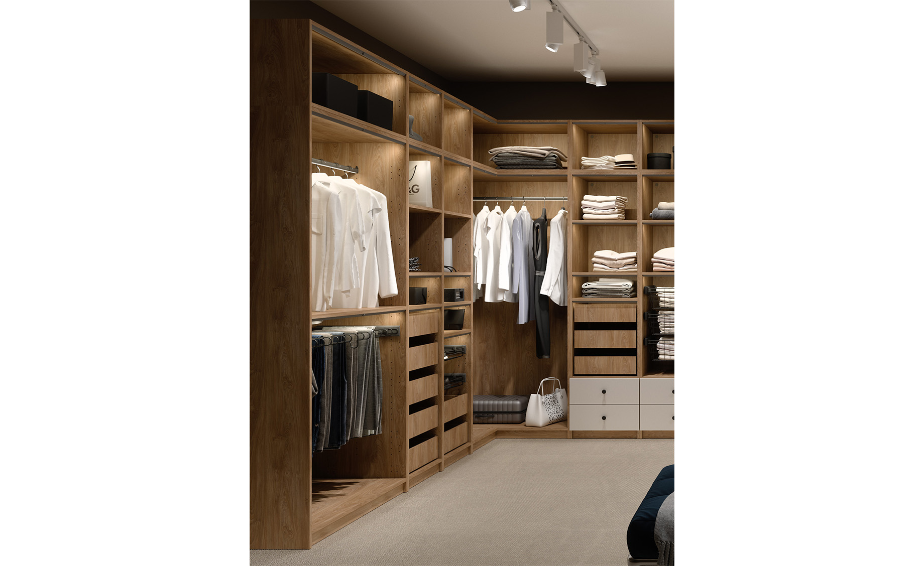 Ultra ugaona struktura ormara desna 109x109x196 cm bela