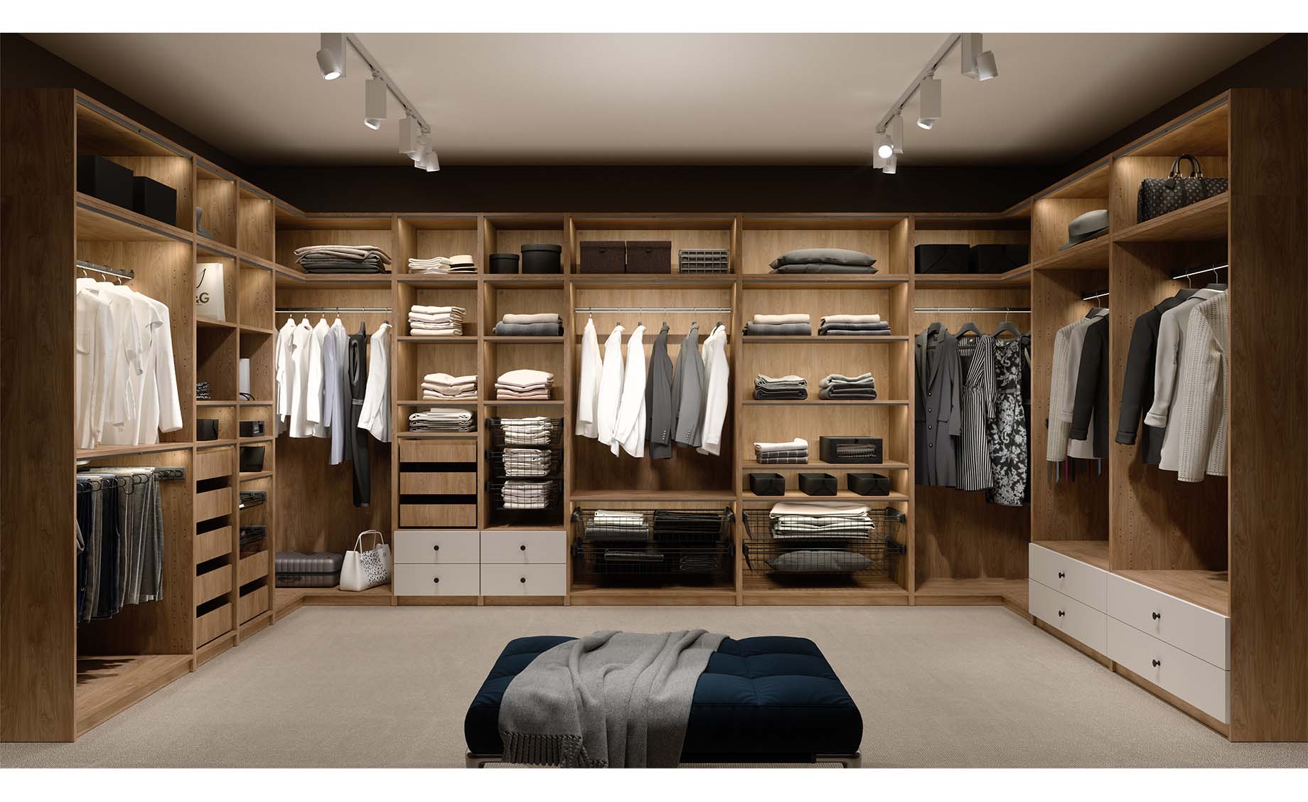 Ultra ugaona struktura ormara desna 109x109x196 cm bela