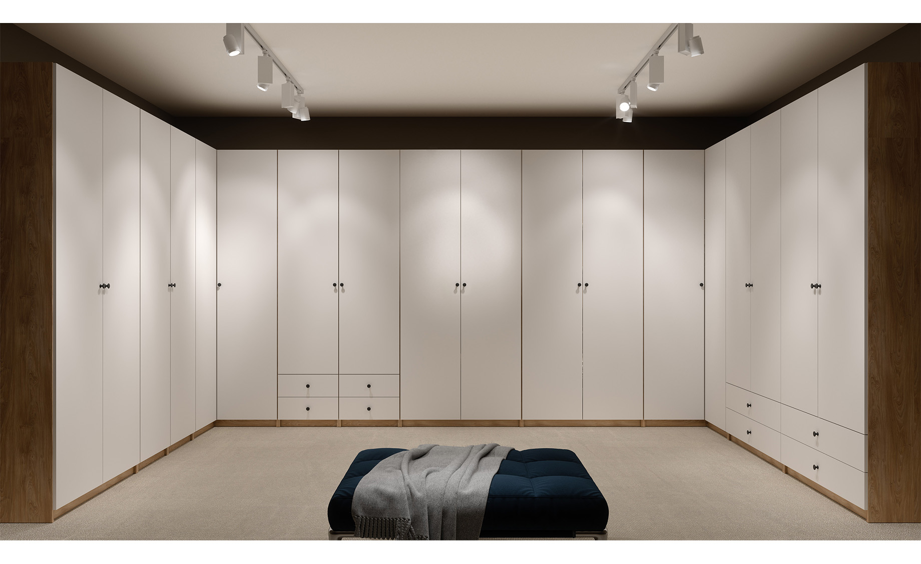 Ultra ugaona struktura ormara desna 109x109x196 cm bela