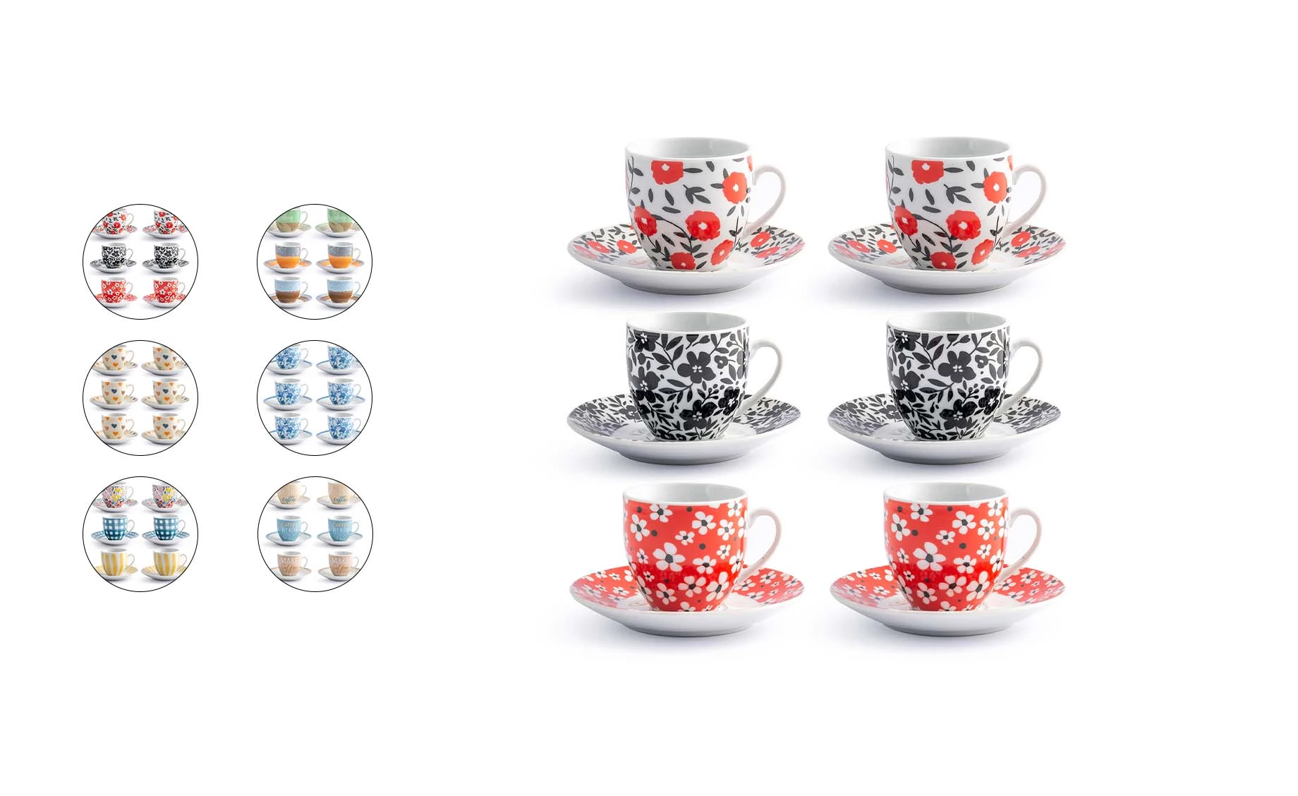 Servis za kavu Blair 6 kom više boja