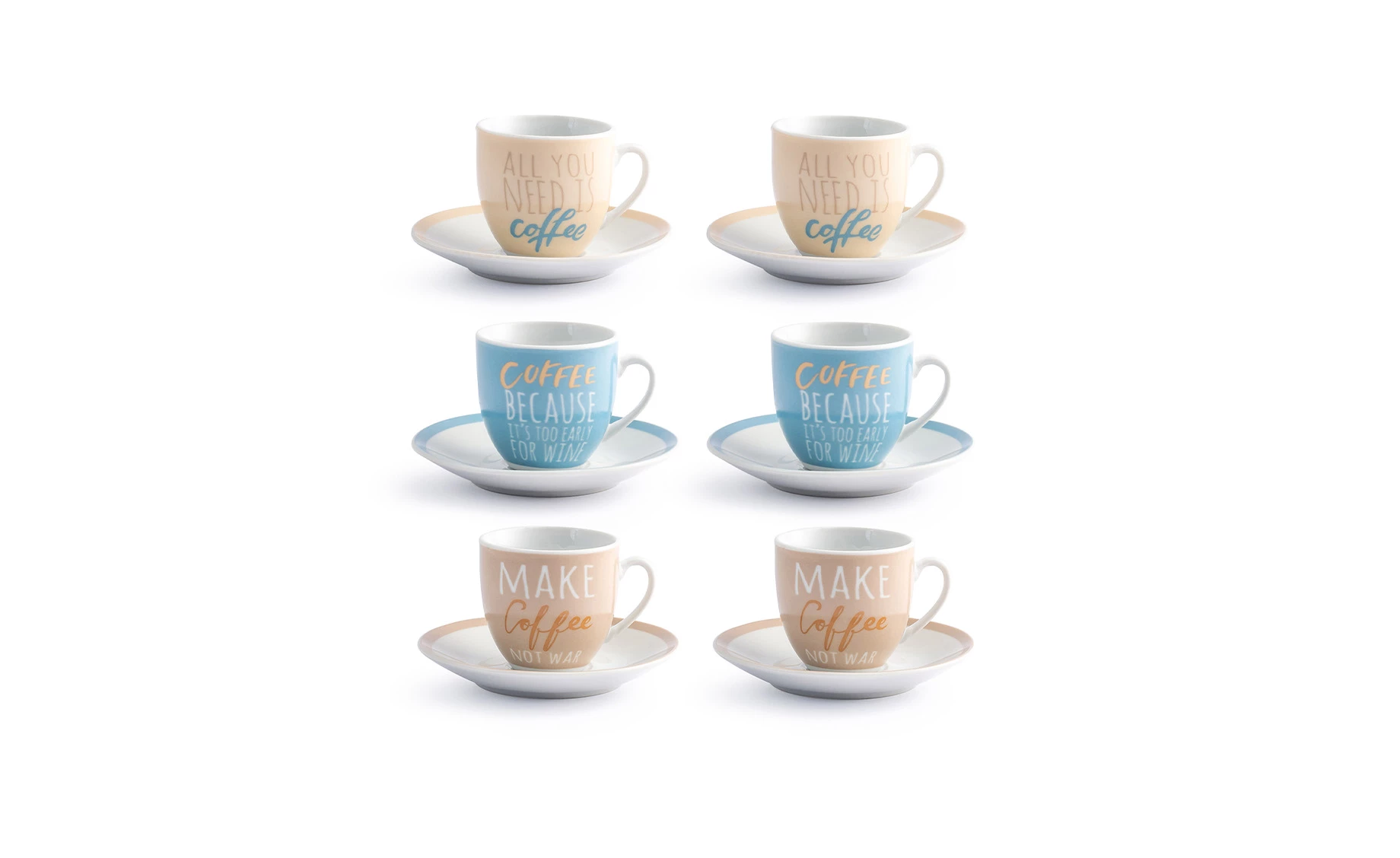 Servis za kavu Blair 6 kom više boja