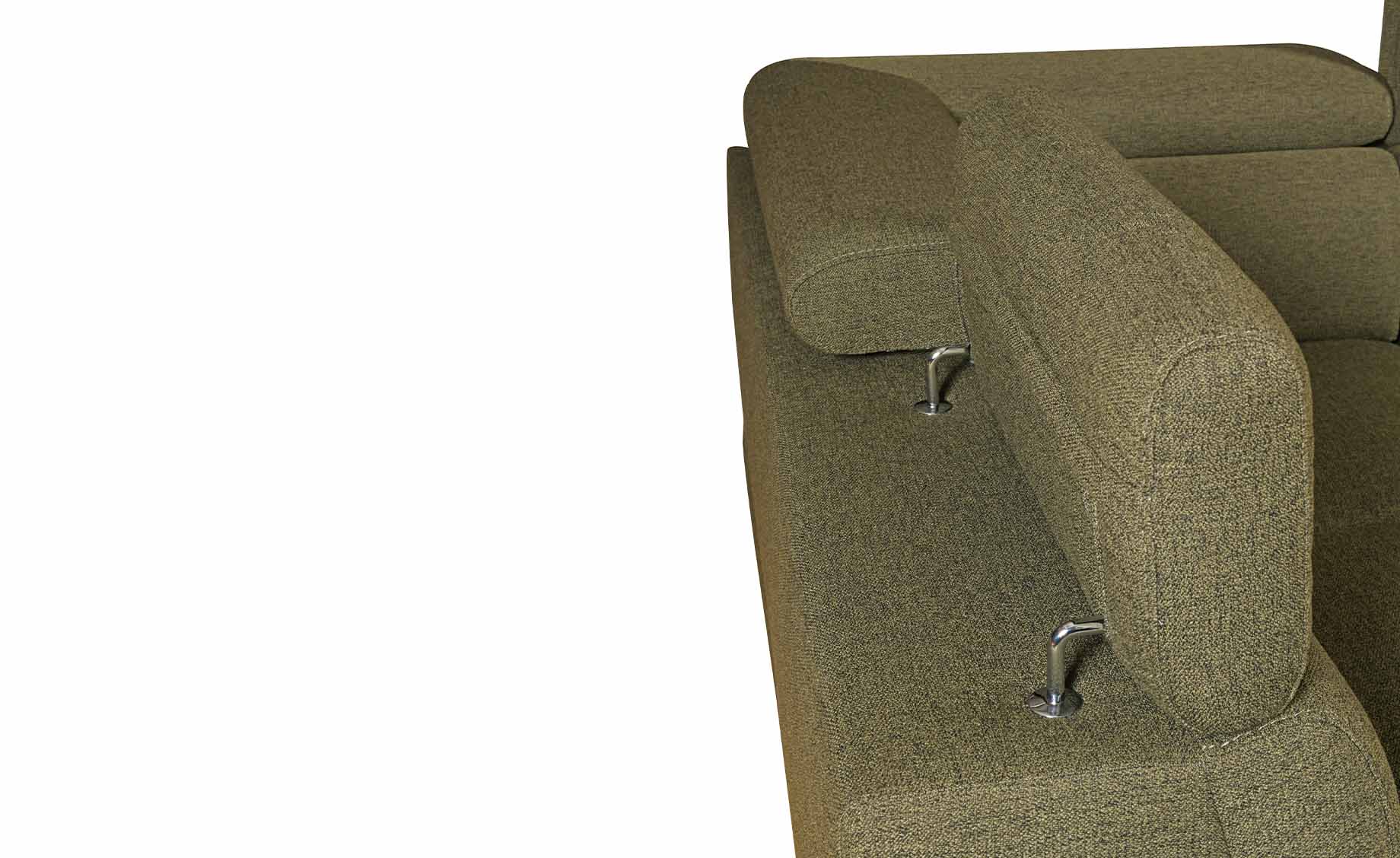 Argo kutna garnitura s ležajem 300x218x82 cm zelena desna
