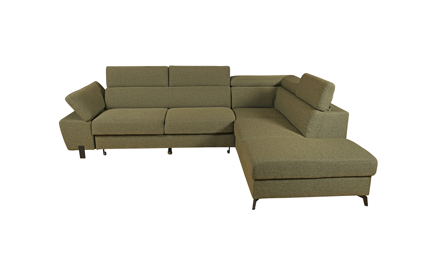 Argo kutna garnitura s ležajem 300x218x82 cm zelena desna