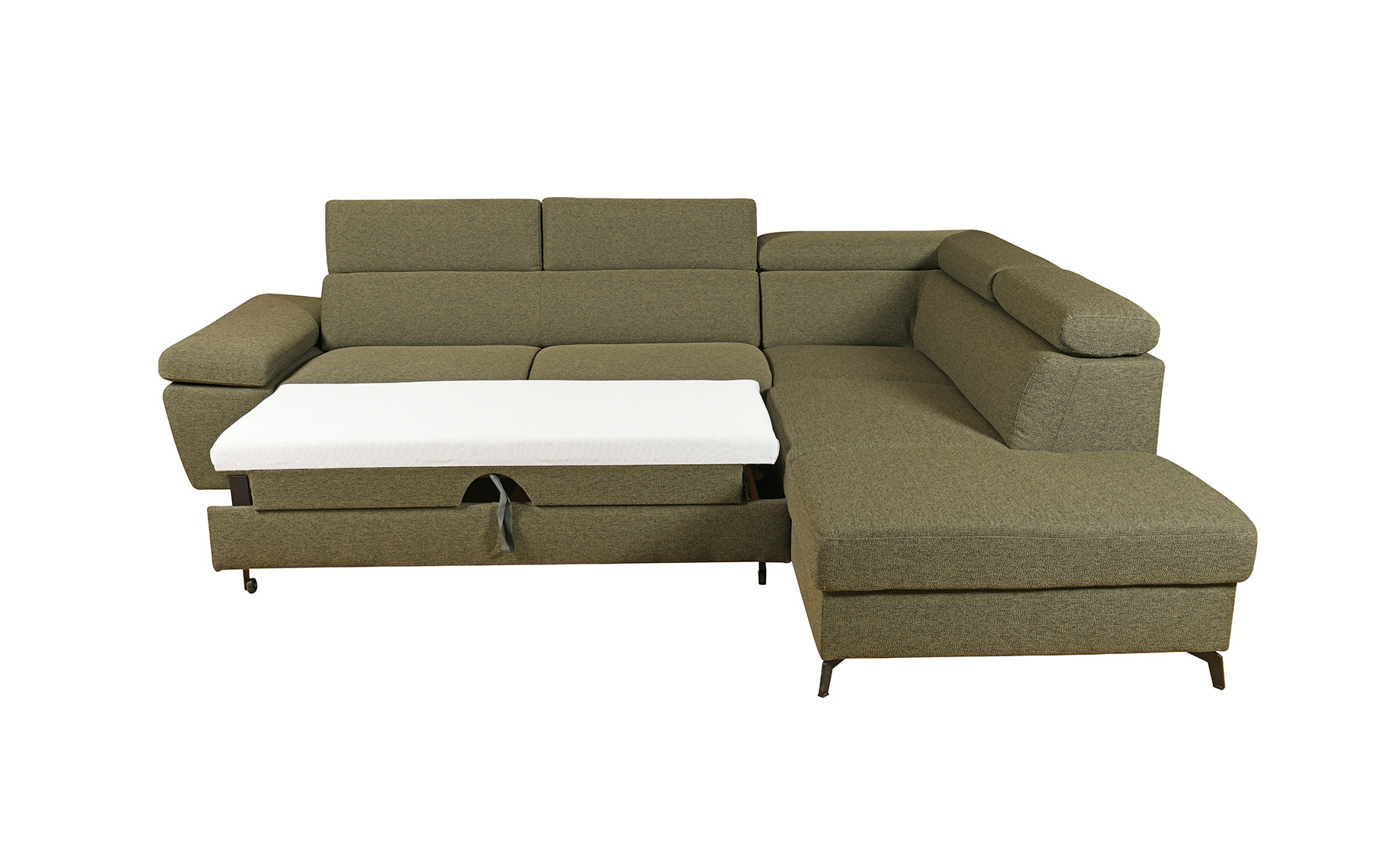 Argo kutna garnitura s ležajem 300x218x82 cm zelena desna