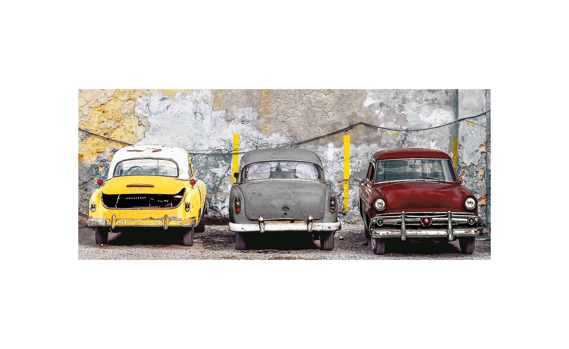 Slika staklo  Colorful cars 50x125 cm