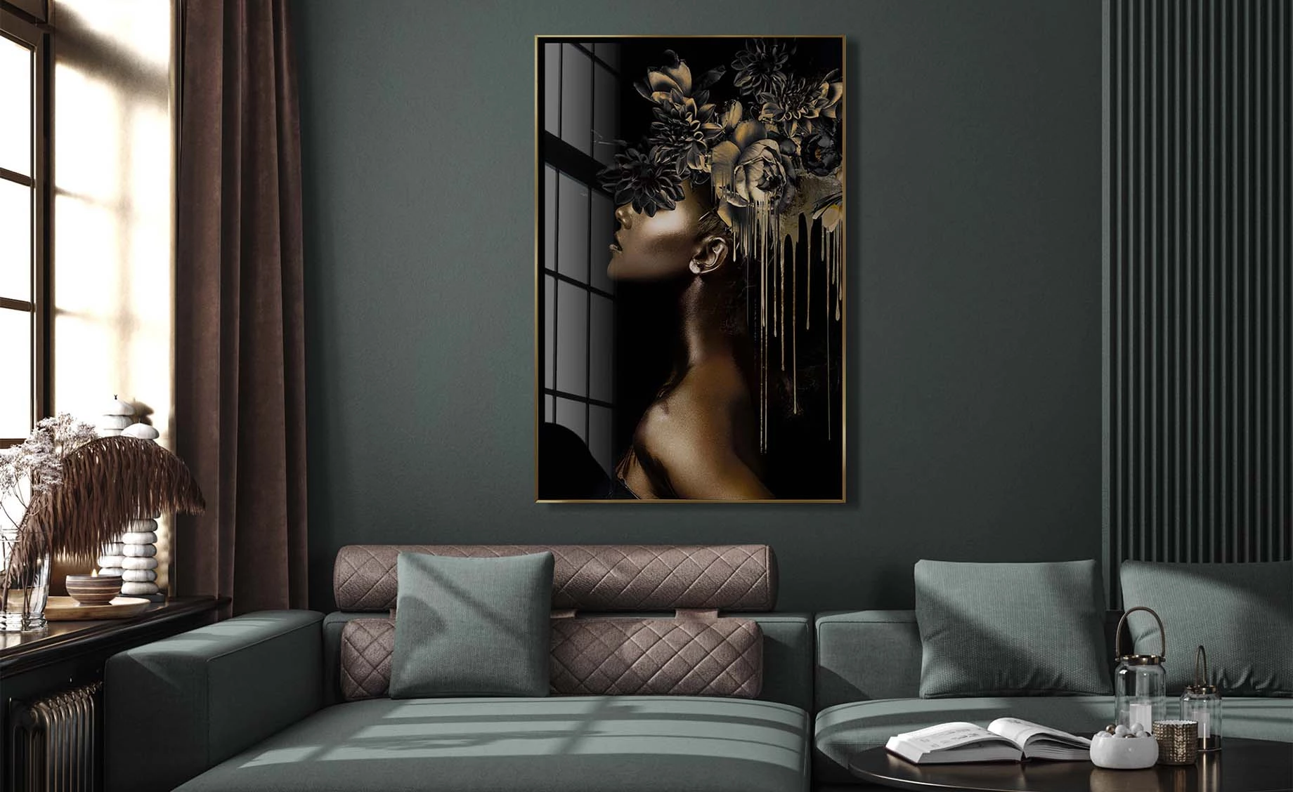 Slika staklo s okvirom Yowita 80x120cm