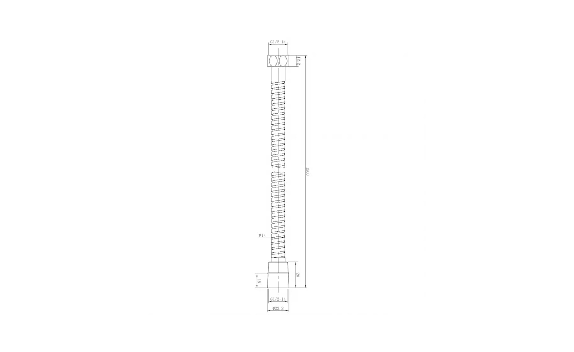 Aqua Mercado tuš crevo Tea 150cm