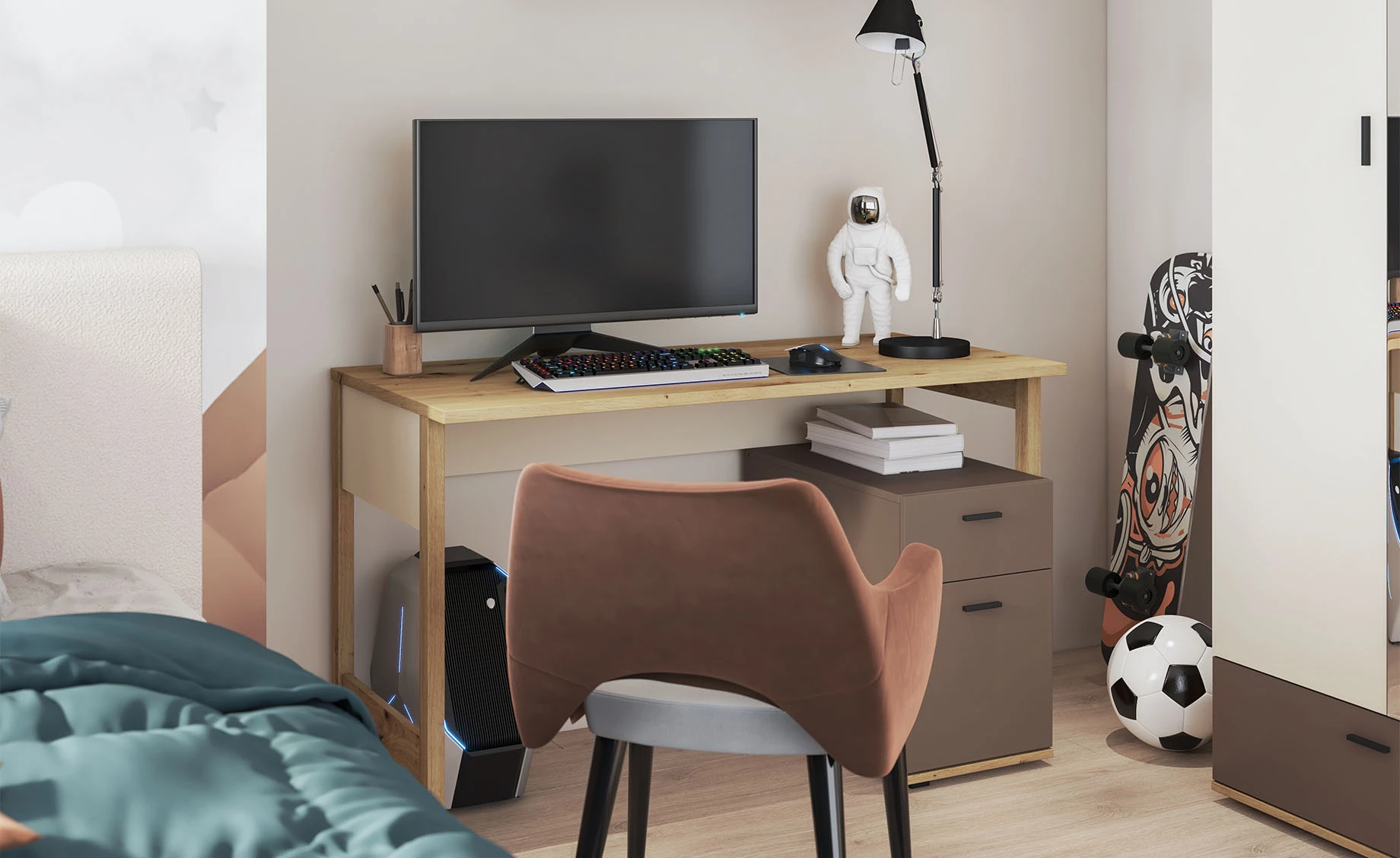 Lenny radni sto 125x60x76 cm