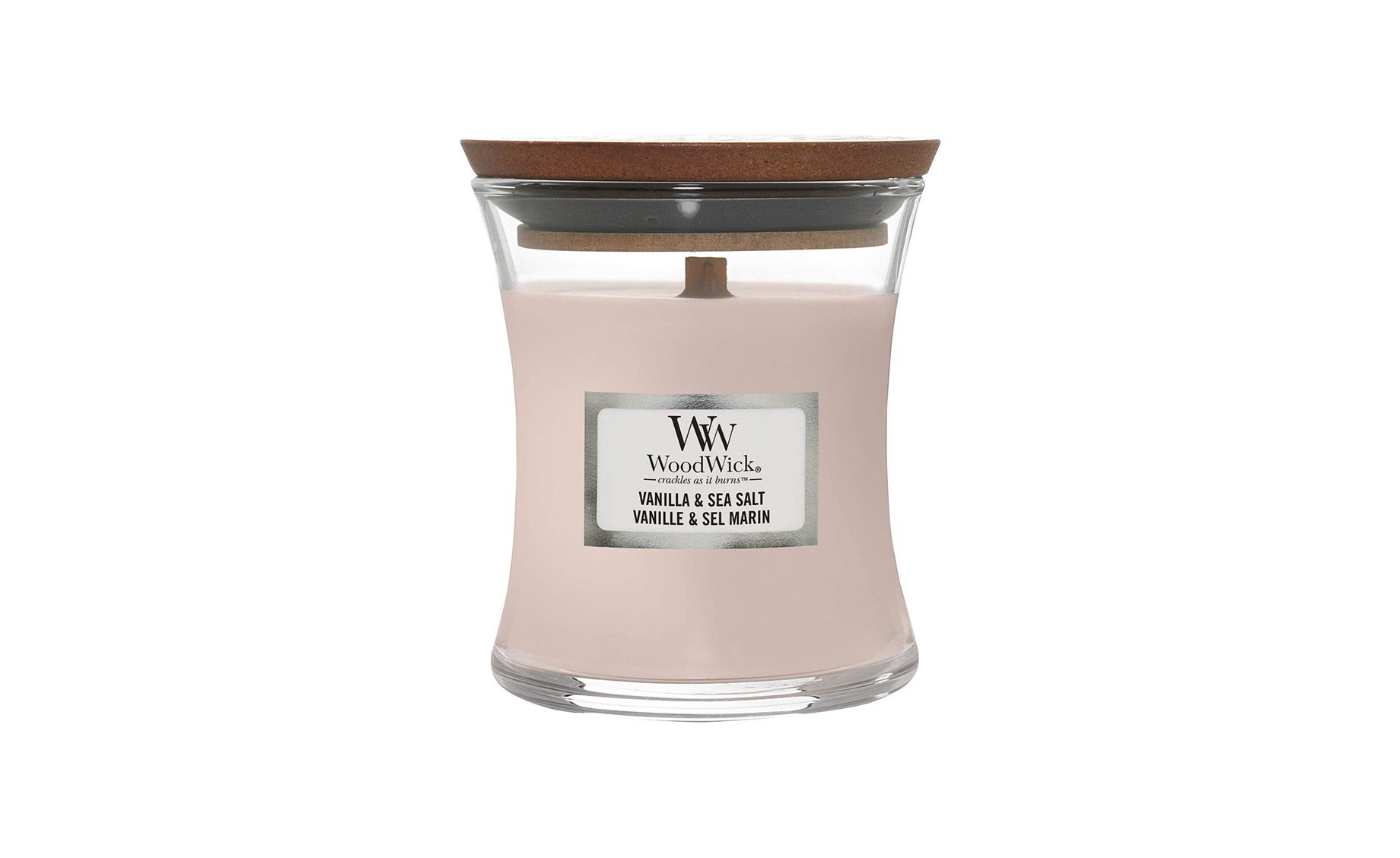 Woodwick mirisna sveća Vanila&Sea Salt  Mini