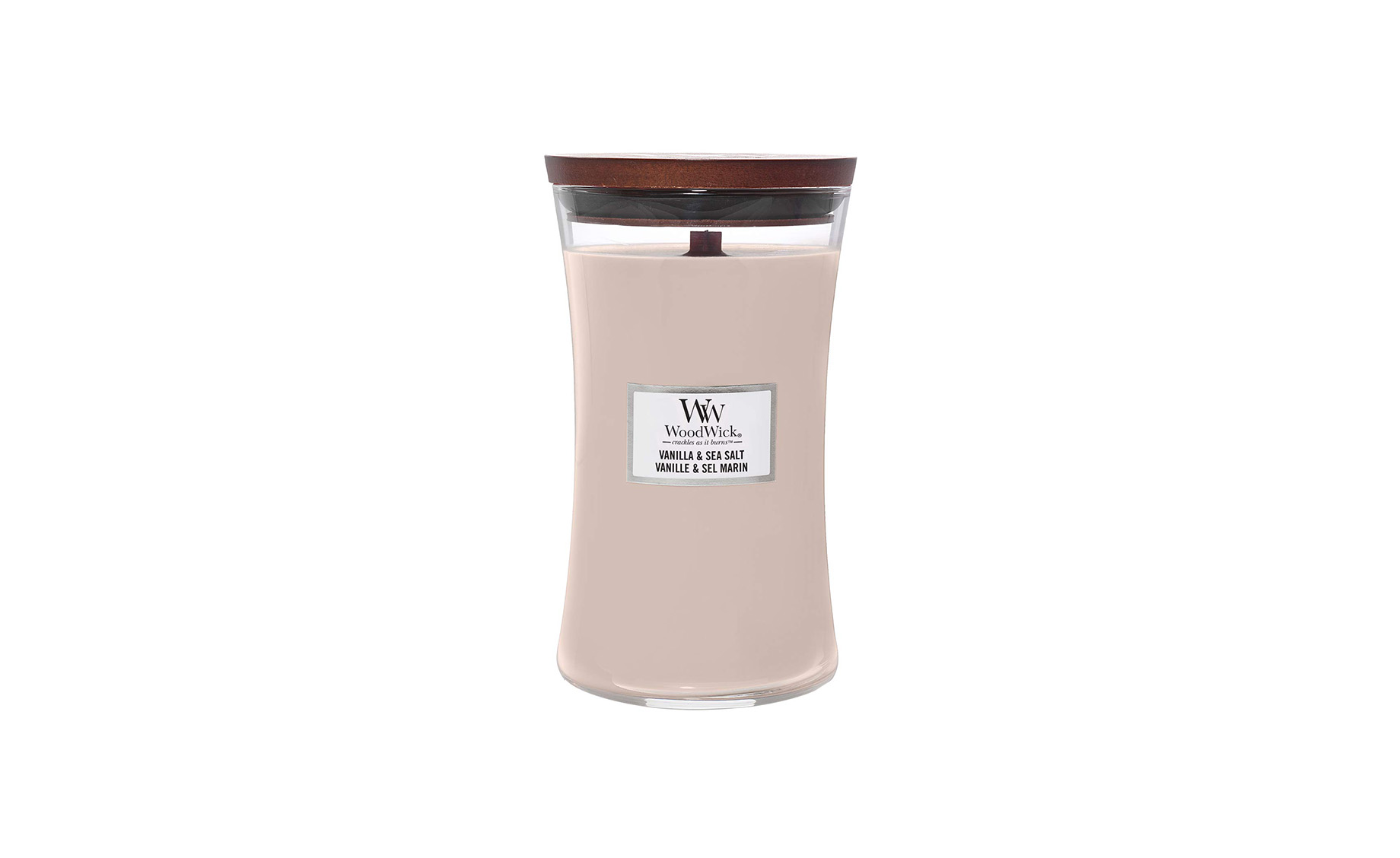 Woodwick mirisna sveća Vanila&Sea Salt Large