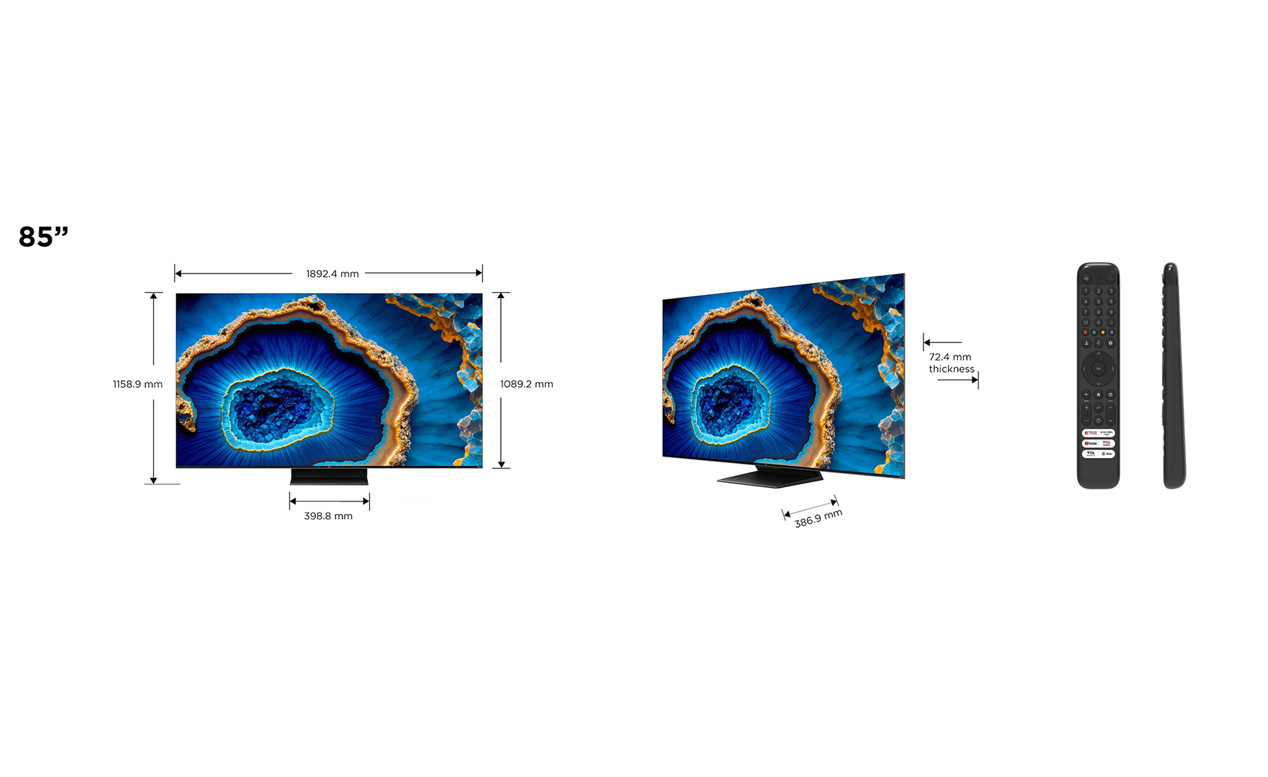 TCL 85C805 Ultra HD mini-LED QLED TV