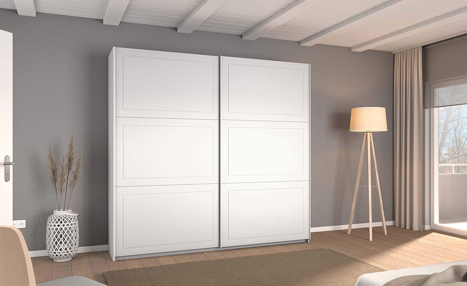 Ruja klizni ormar 2 vrata 218x59x210 cm beli