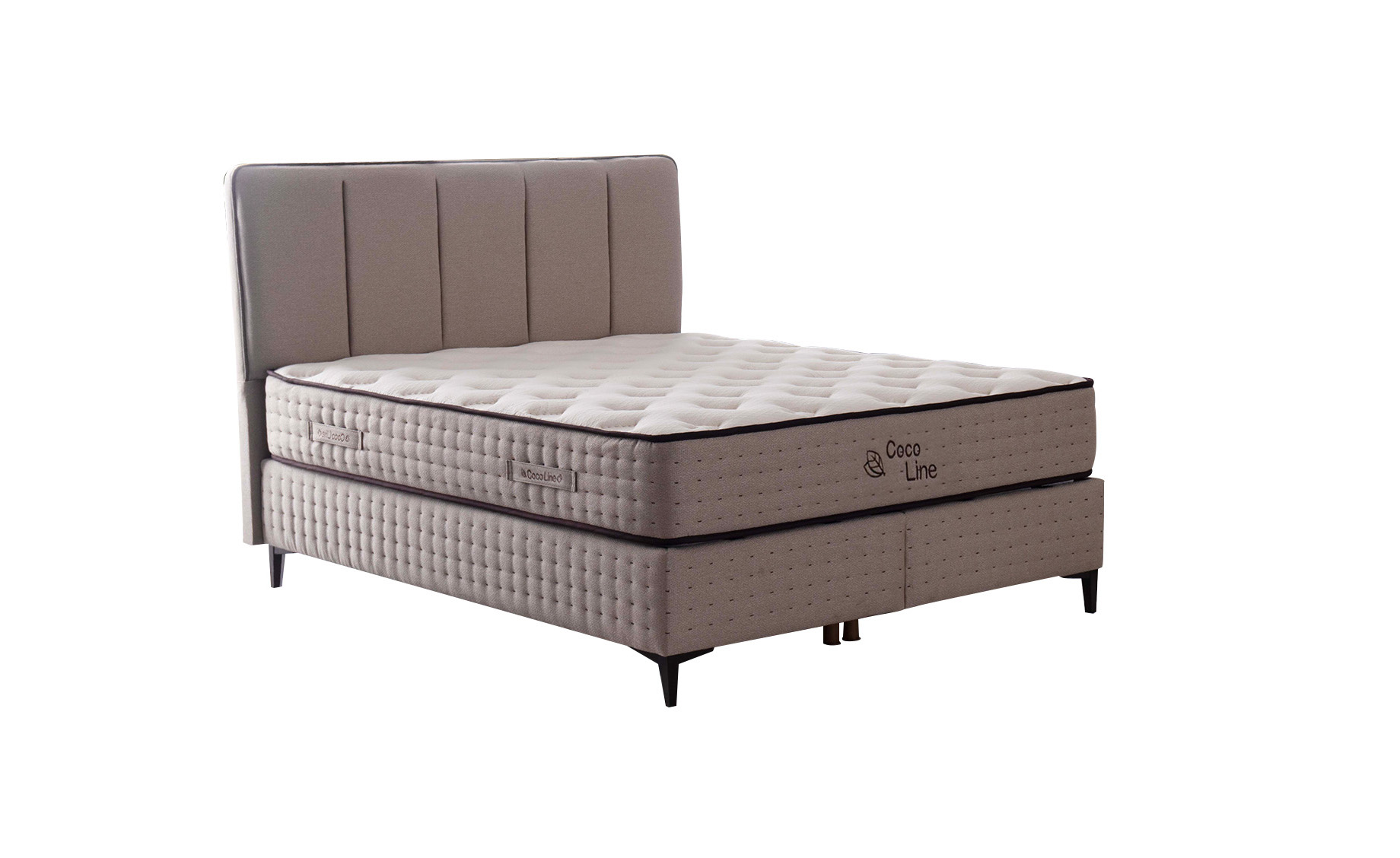 Coco line boxspring krevet 168x213x118 cm bež