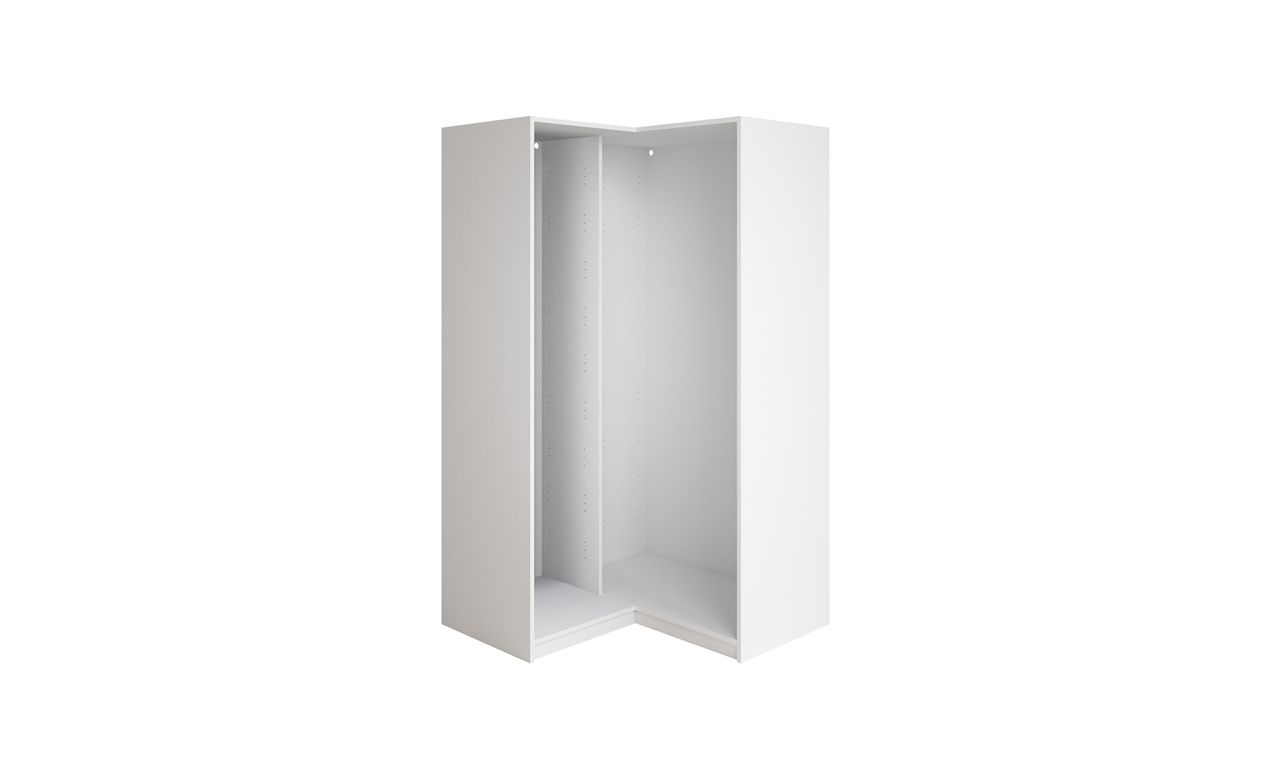 Ultra ugaona struktura leva 109x109x196 cm bela