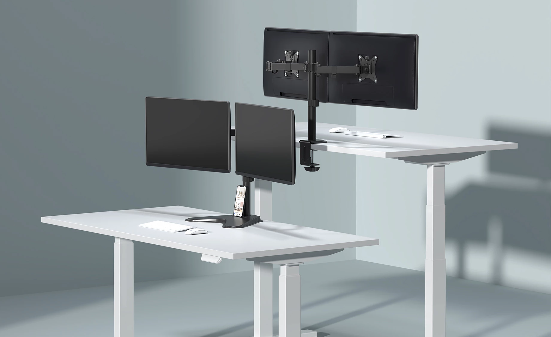 Sbox LCD-352/2-2 stolni nosač za 2 monitora 13"-32"