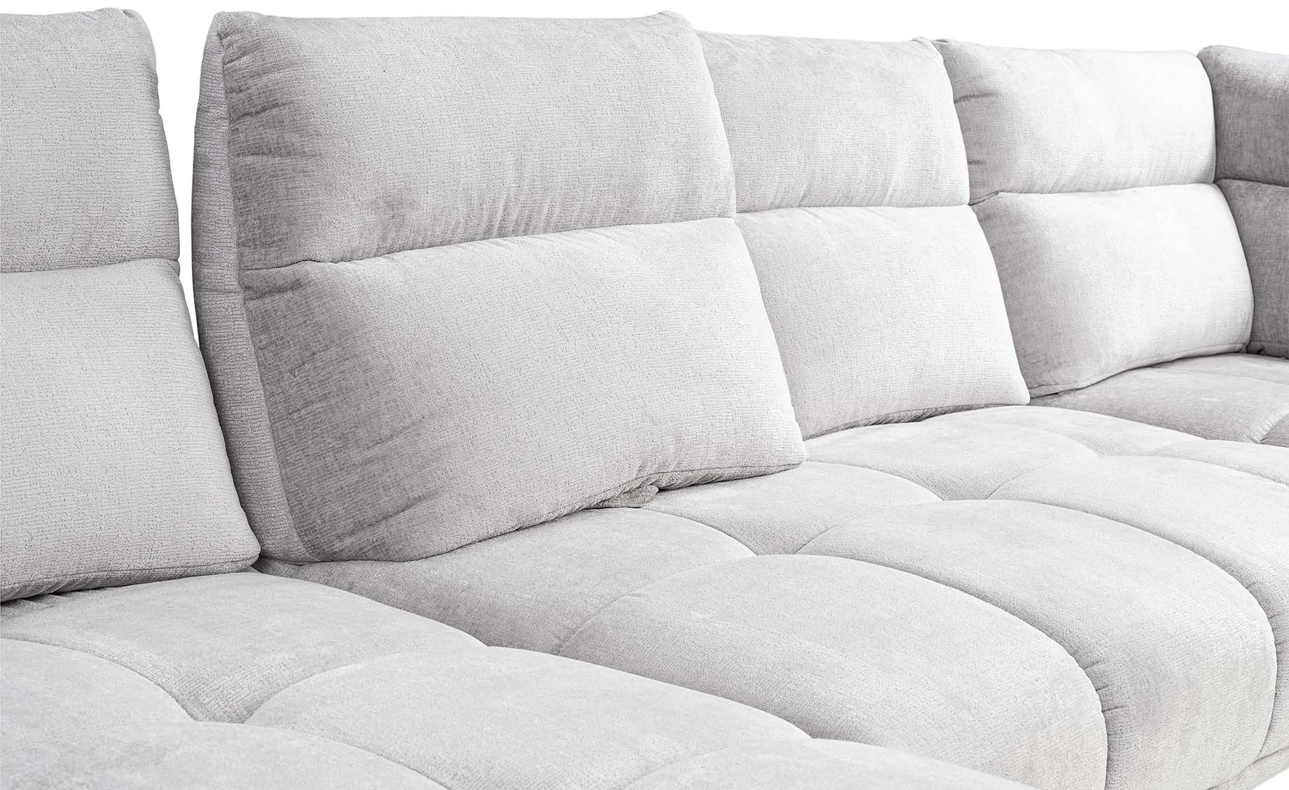 Giovanni ugaona garnitura 385x236x100 cm svetlo siva leva