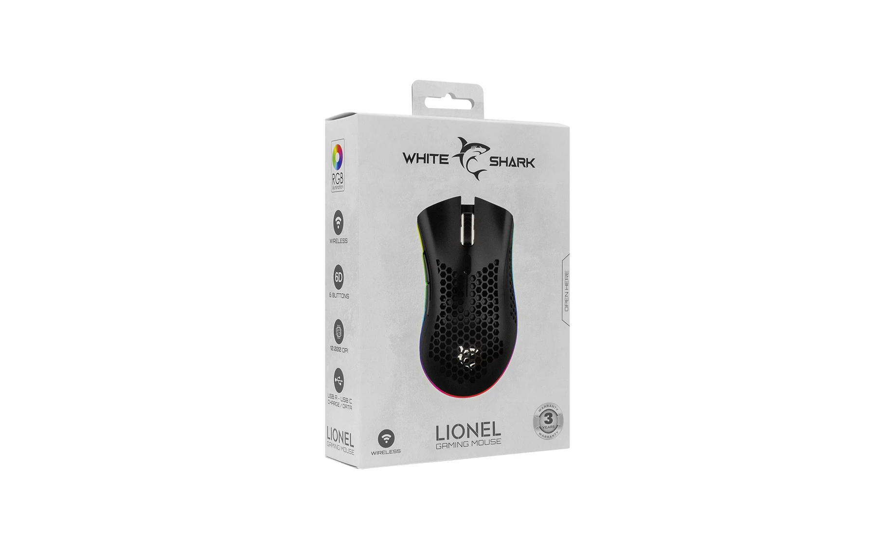 White Shark WGM-5012 LIONEL bežični gaming miš IZLOŽBENI ARTIKL
