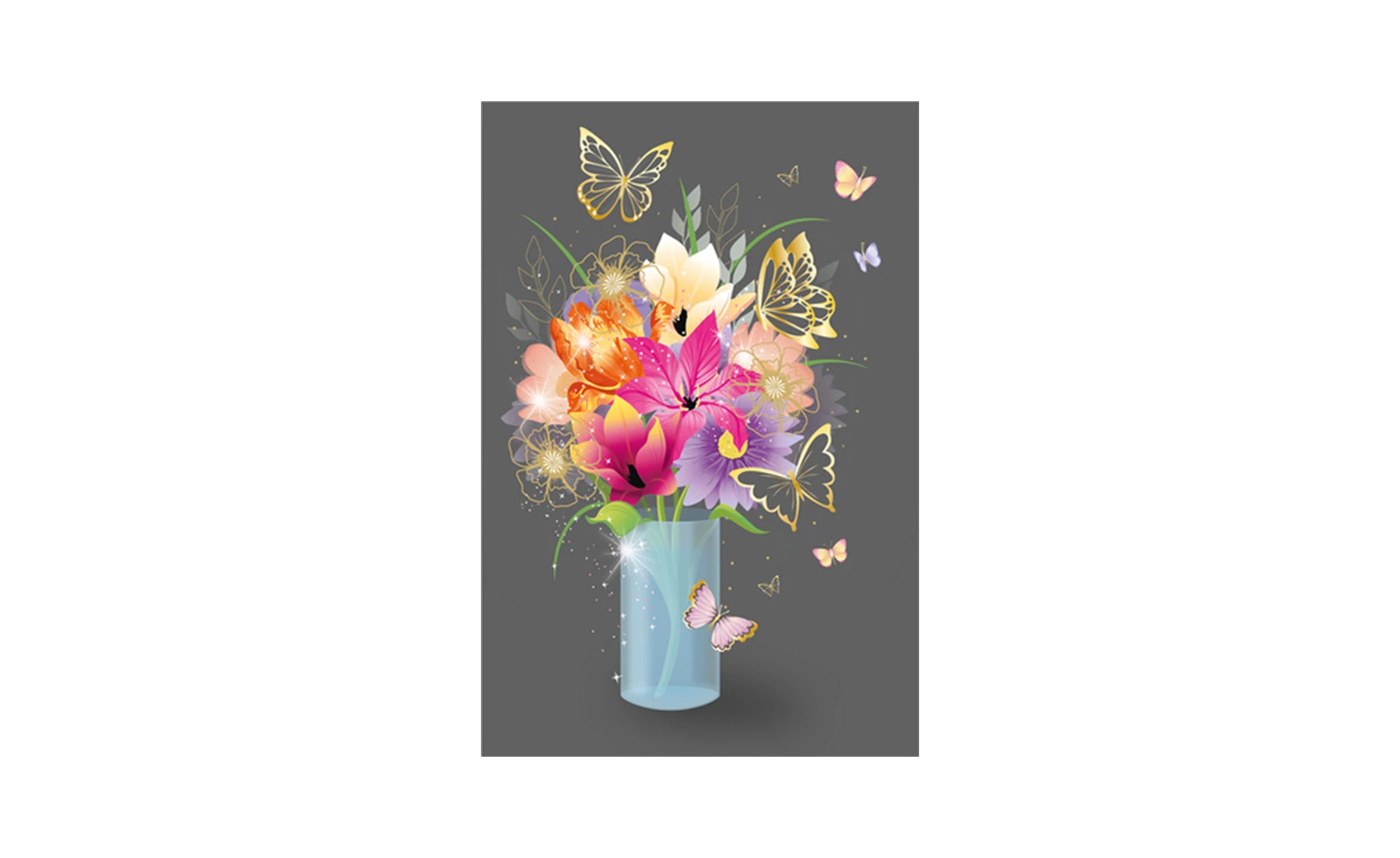 Čestitka Sofisticated flowers 12x18cm | Emmezeta webshop