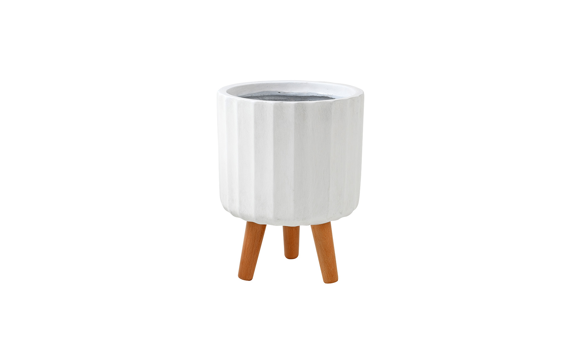 Saksija LT14602t rib/legs 23.5x23.5x32cm white