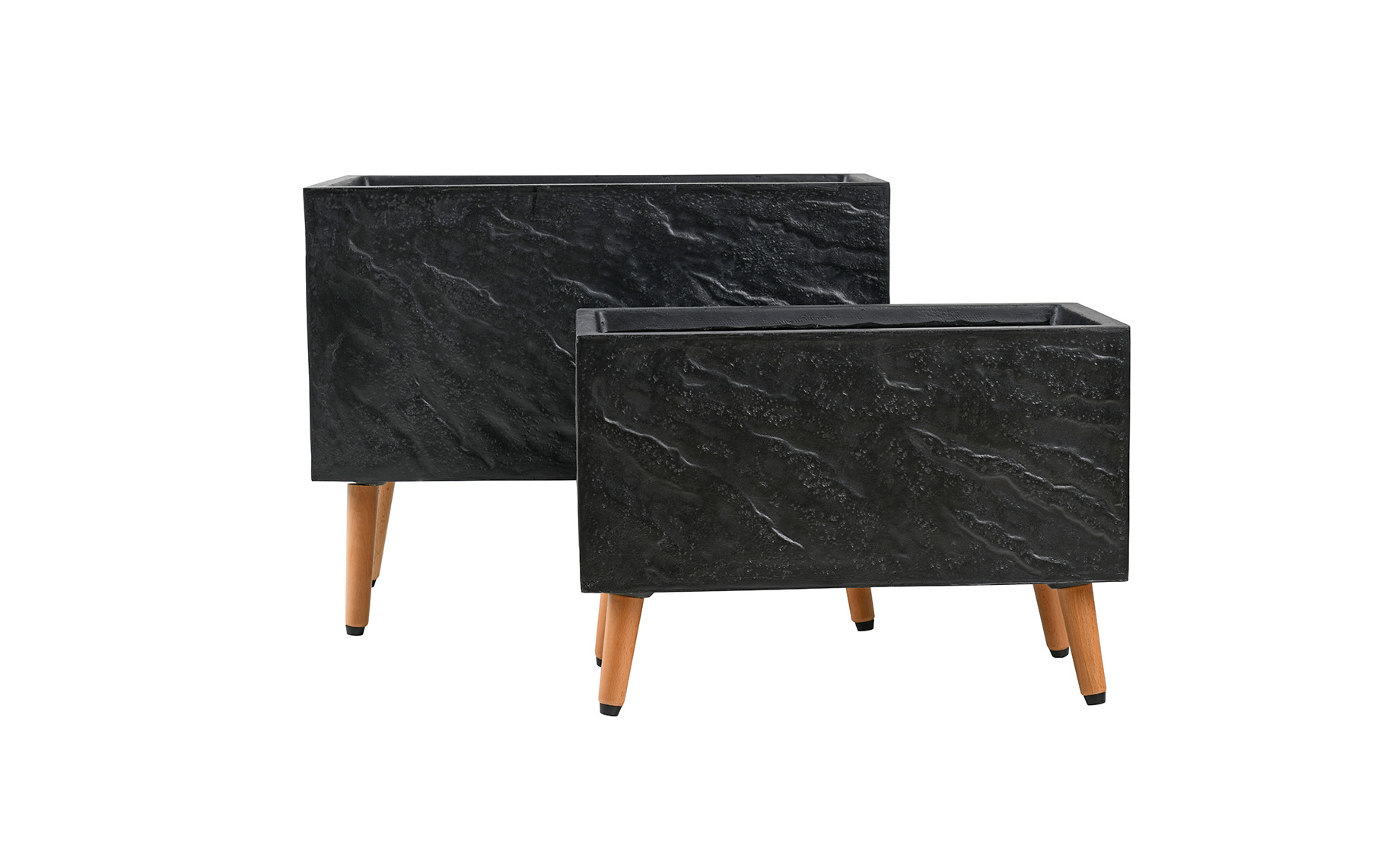  Žardinjera LT23688t stone/legs 50x23x35cm black