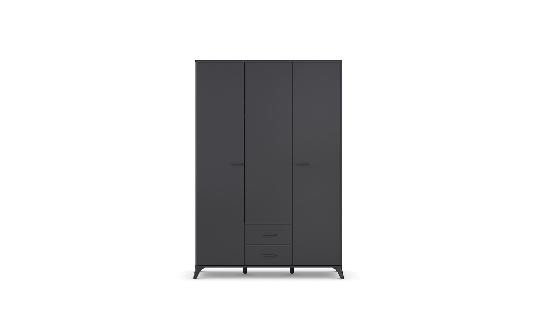 Lucena ormar 3 vrata+2 fioke 140x54x203 cm sivi