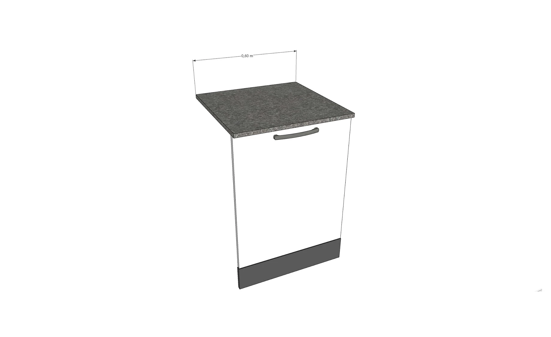 Nika komplet za sudomašinu 60cm antracit/sivi