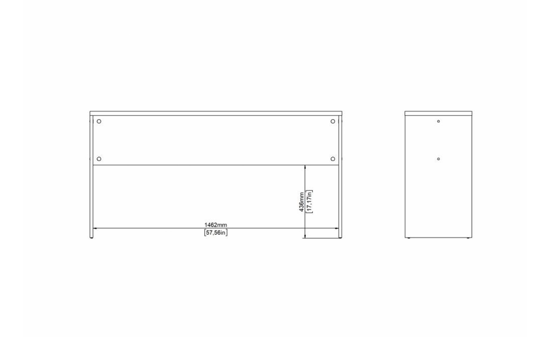 Sign proširenje stola 150x40x75,6 siva