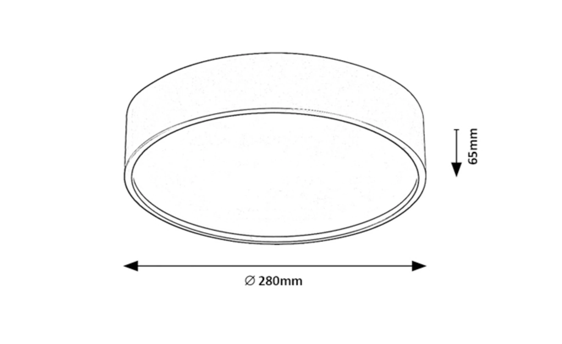 Kupatilska plafonjera Larcia LED crna