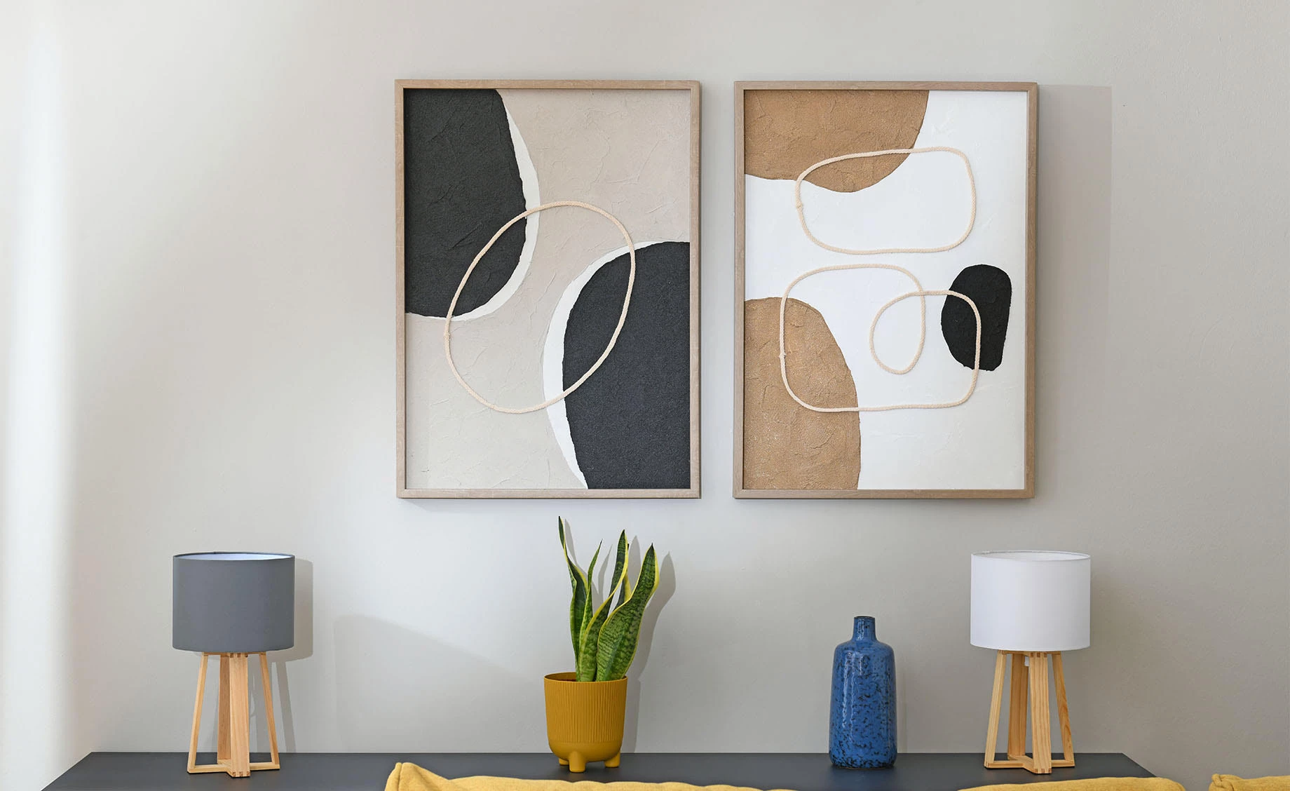 Stona lampa Molu siva