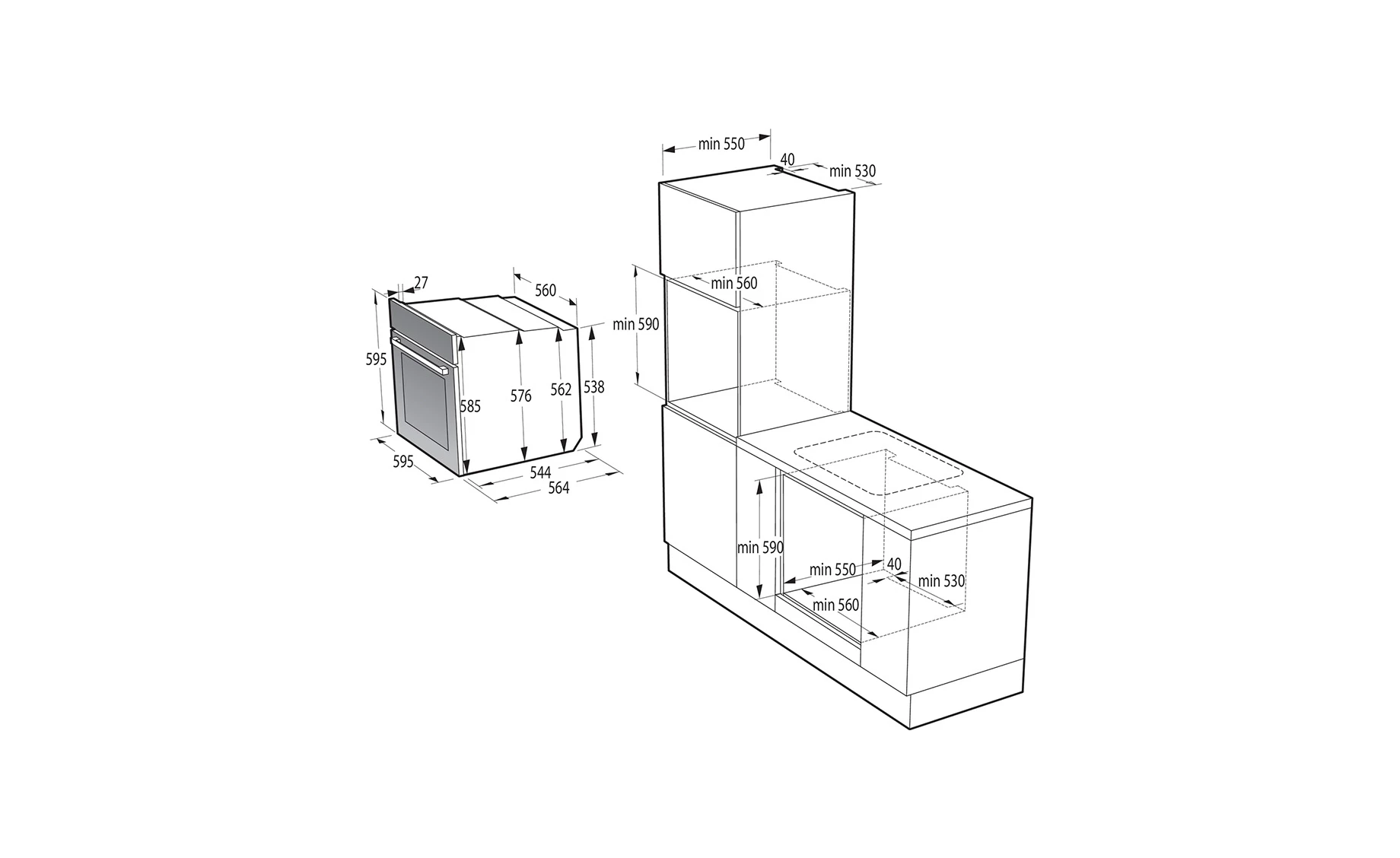 Gorenje BPS6737E14BG ugradbena pećnica