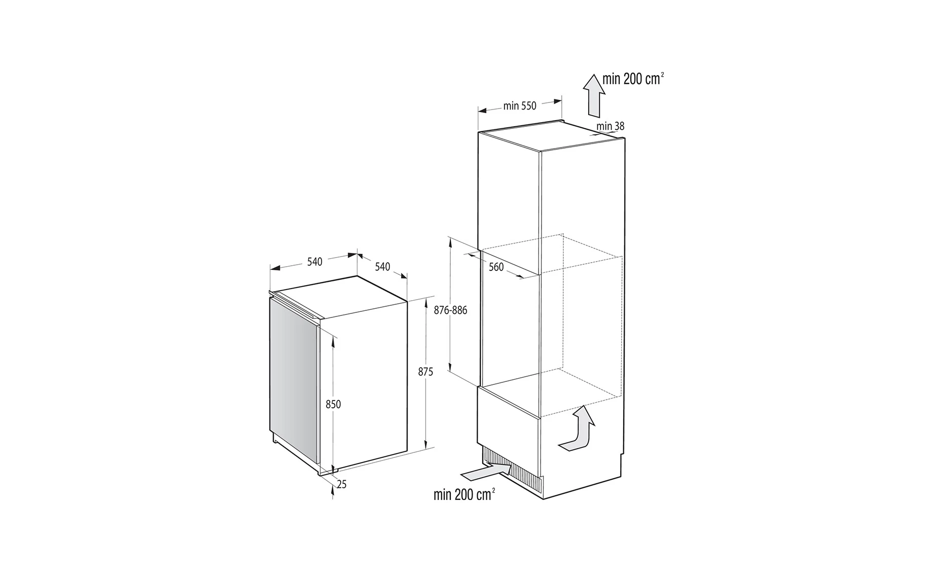 Gorenje RBI409EP1 ugradbeni hladnjak