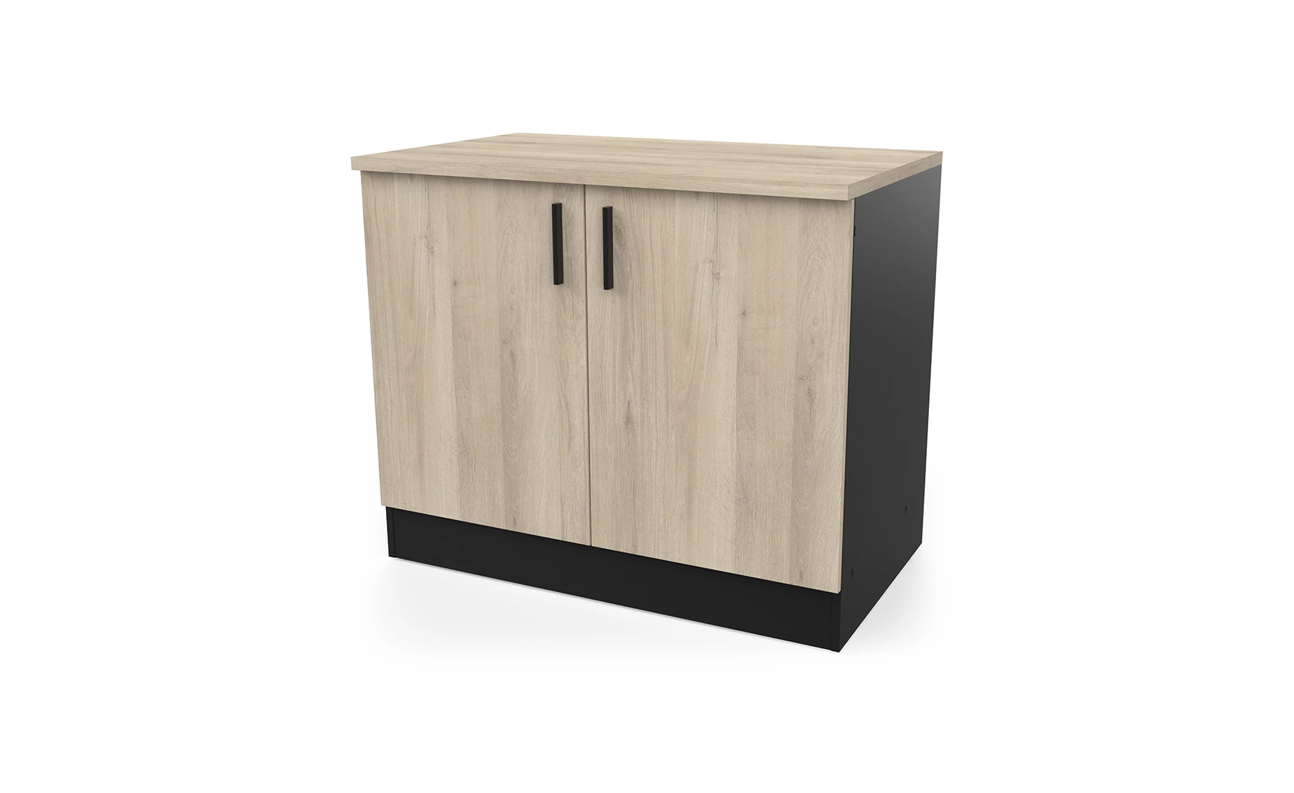 Origan baza 2 vrata 100x60x85cm crna/kronberg hrast
