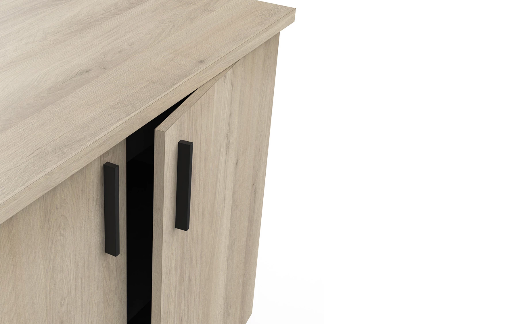 Origan baza 2 vrata 100x60x85cm crna/kronberg hrast