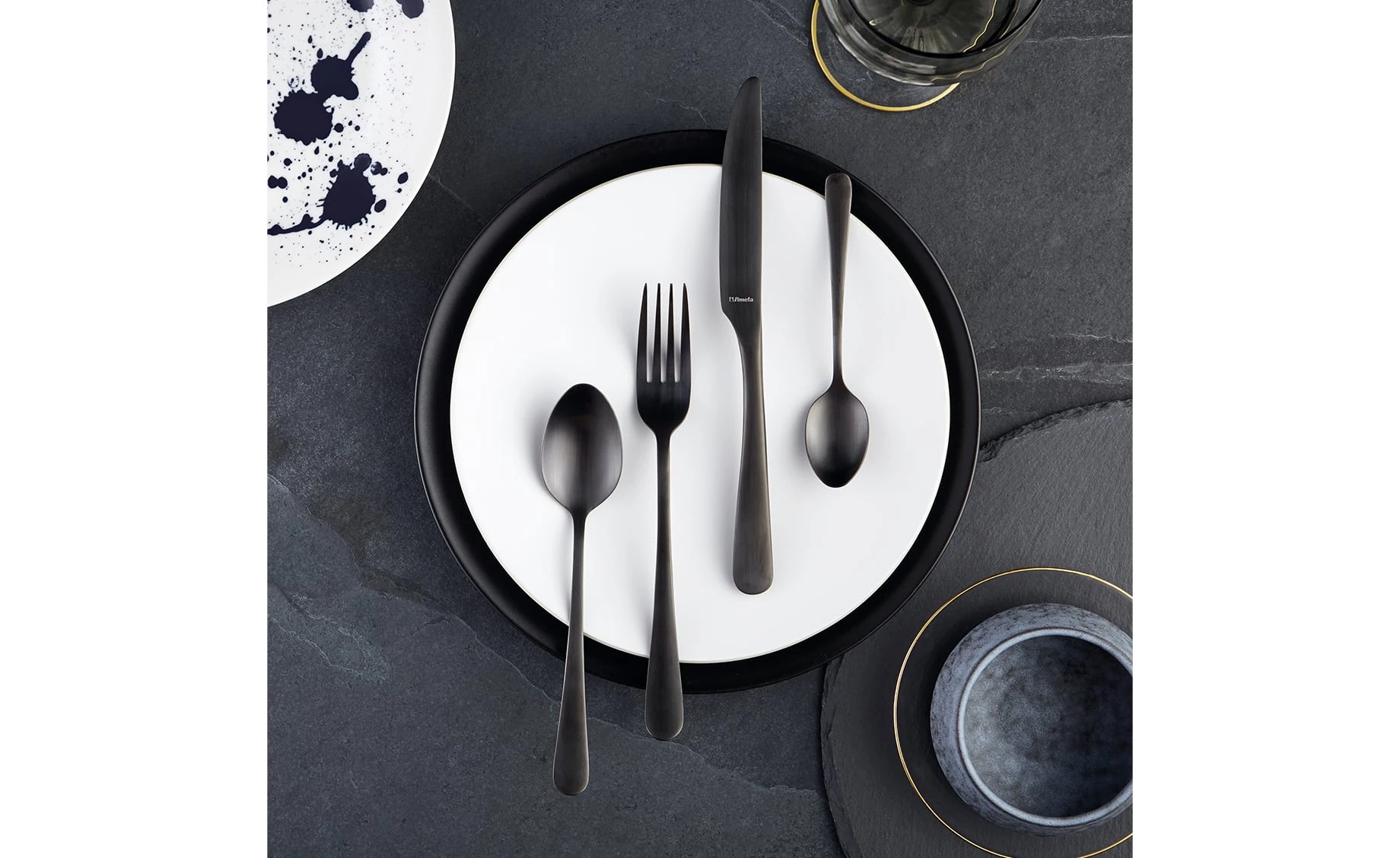 Pribor za jelo Austin 24kom crni