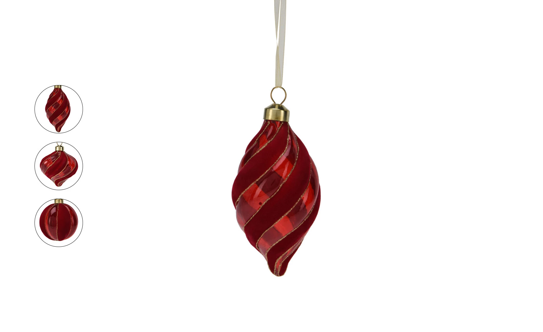 Viseća dekoracija Ornament 8cm više vrsta crvena