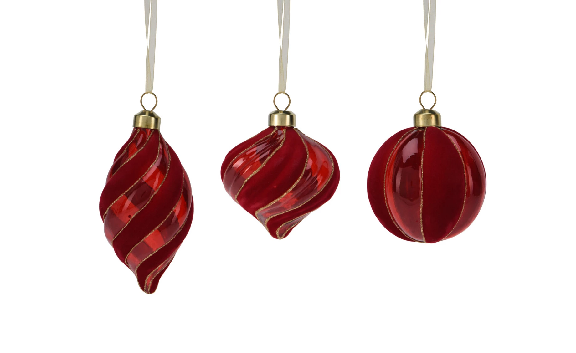 Viseća dekoracija Ornament 8cm više vrsta crvena