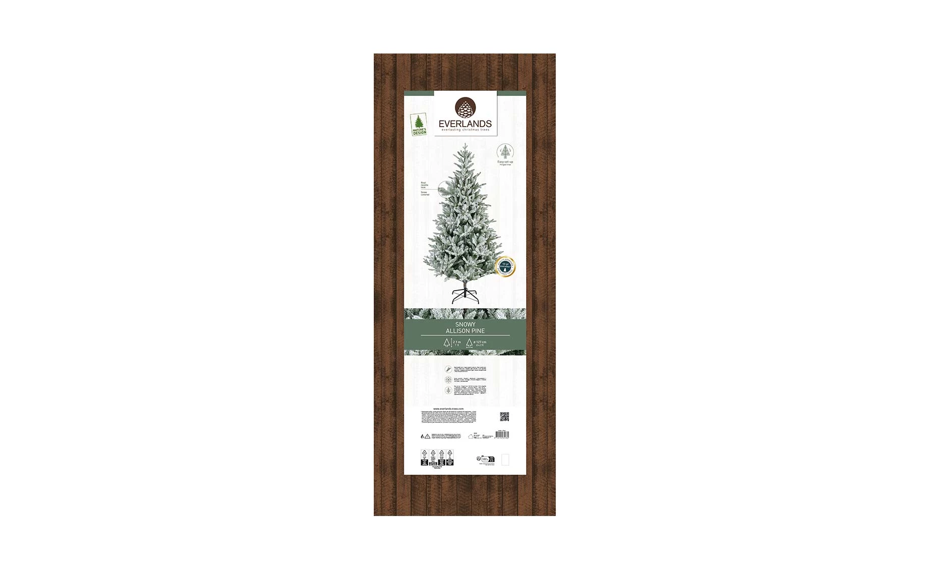 Novogodišnja jelka Allison pine snowy 3D 210cm