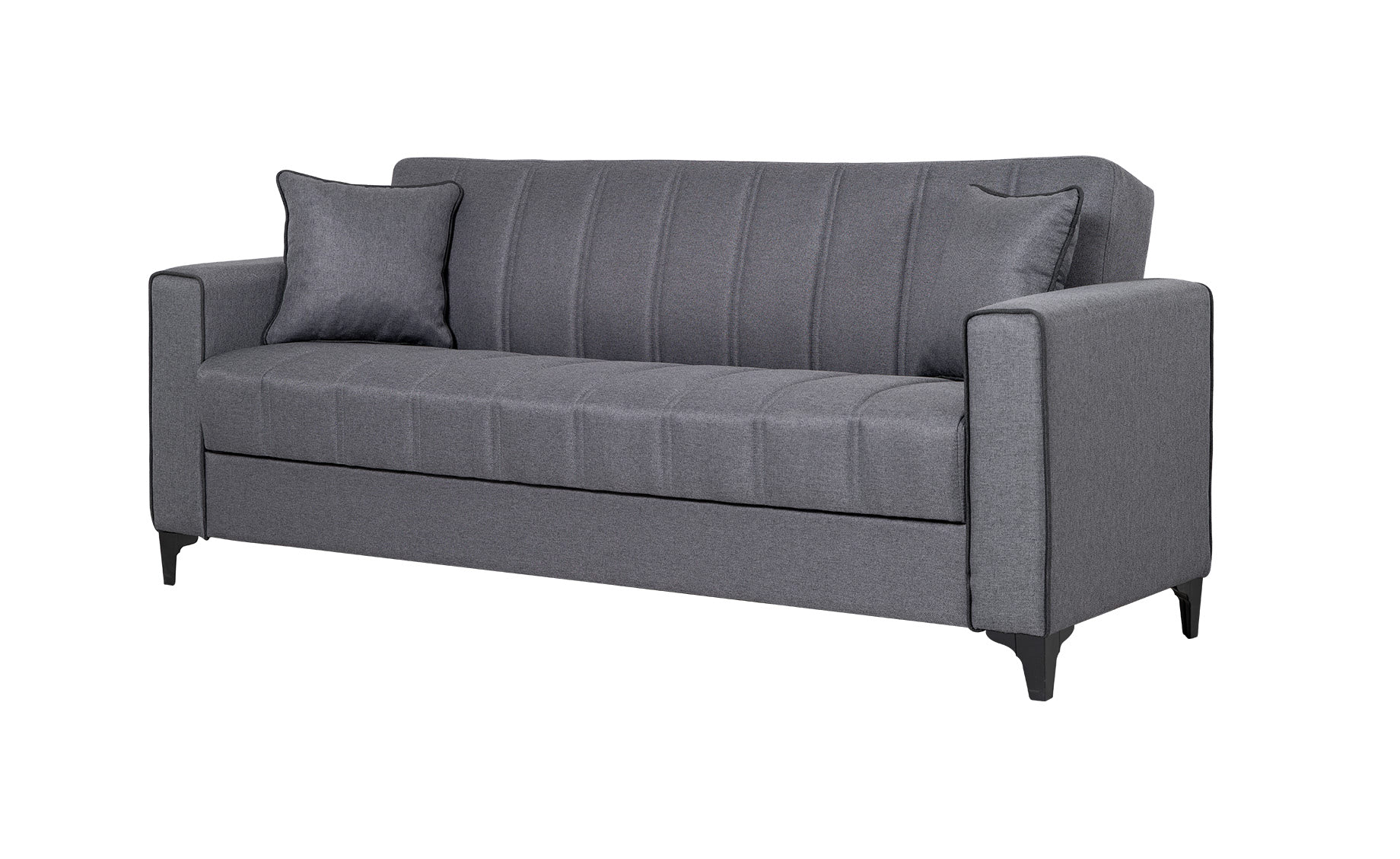 Wells trosed sa ležajem 216x86x91 cm tamno siva