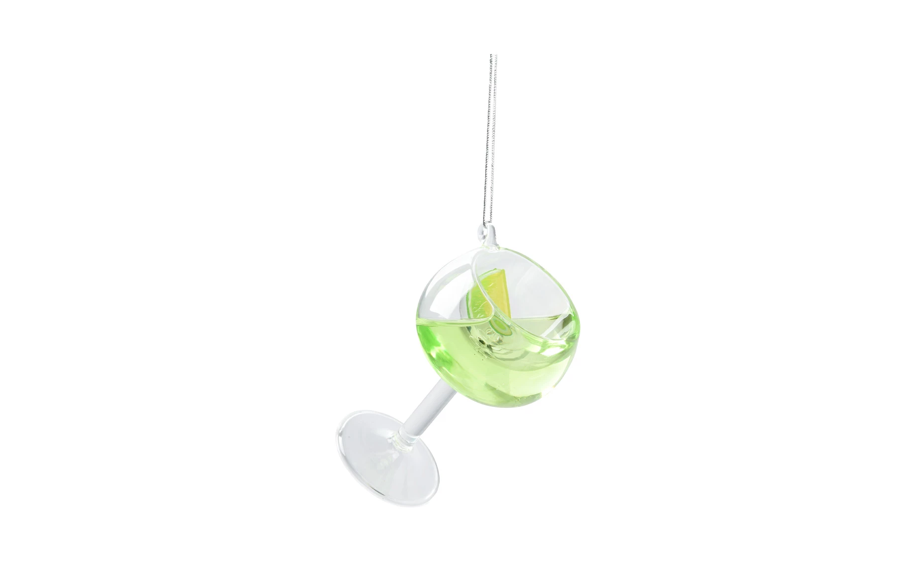 Stakleni ukras cocktail 10.1cm sort 6
