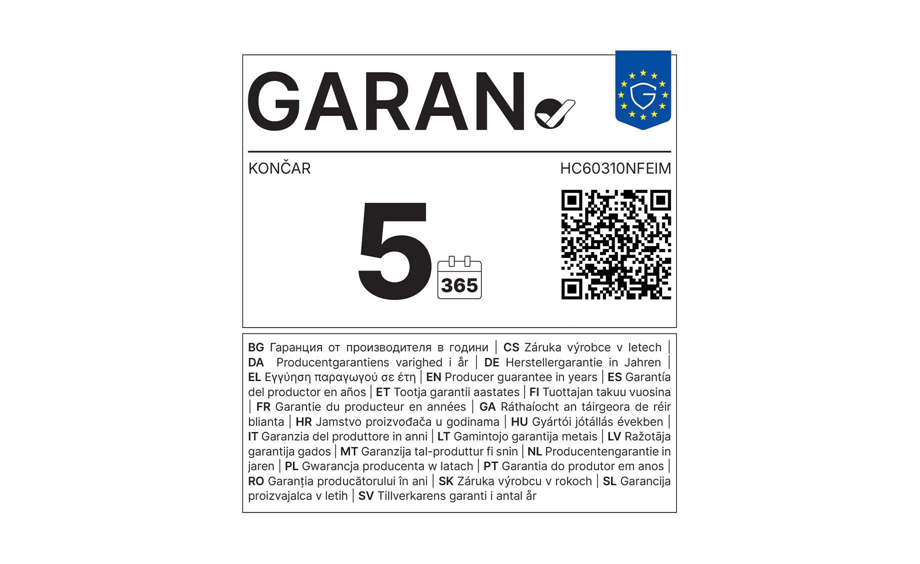 Končar HC60310NFEIM hladnjak