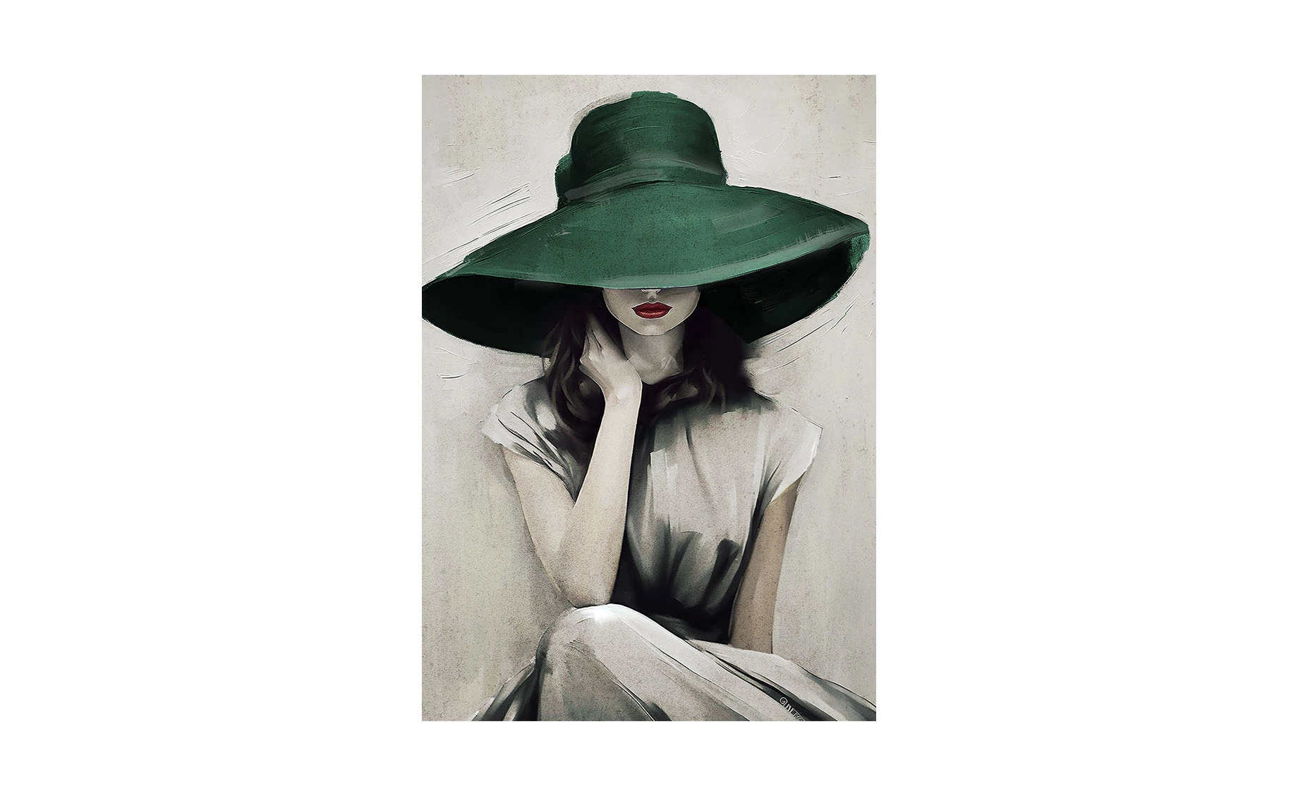 Slika Green Hat 70x100cm