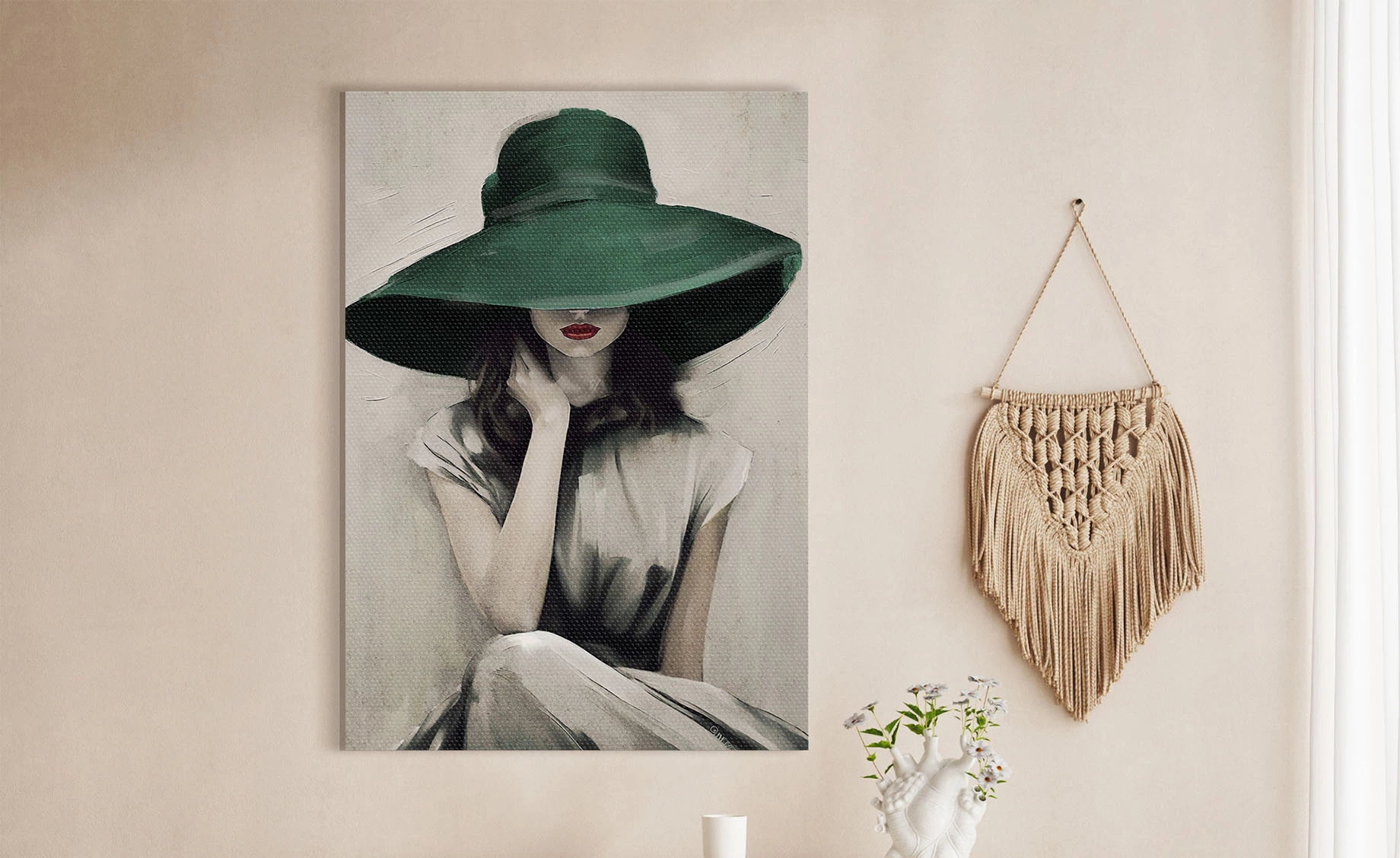 Slika Green Hat 70x100cm