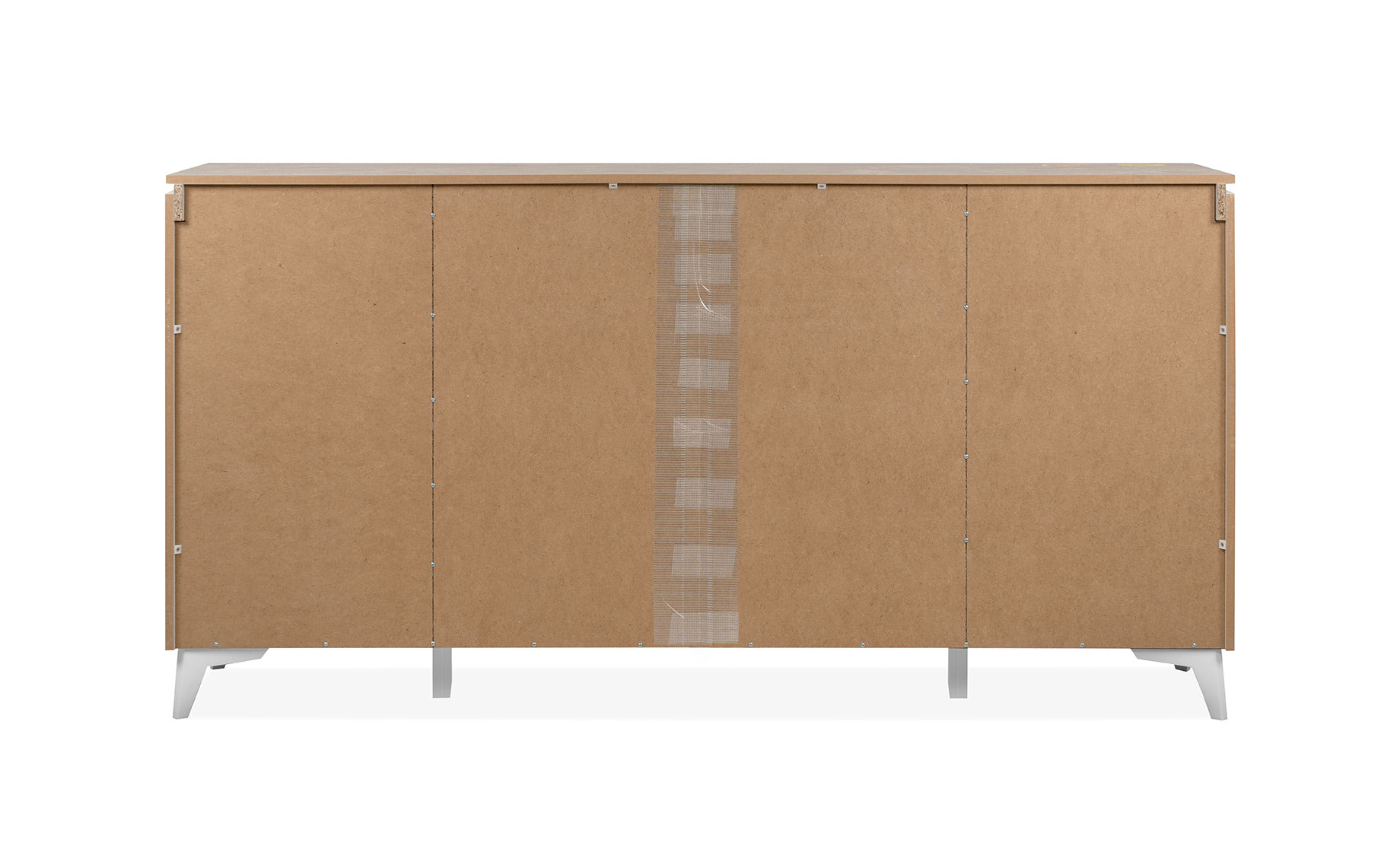 Bertrix komoda 4 vrata+ 1 fioka 177x40x92 cm bela/boja peska