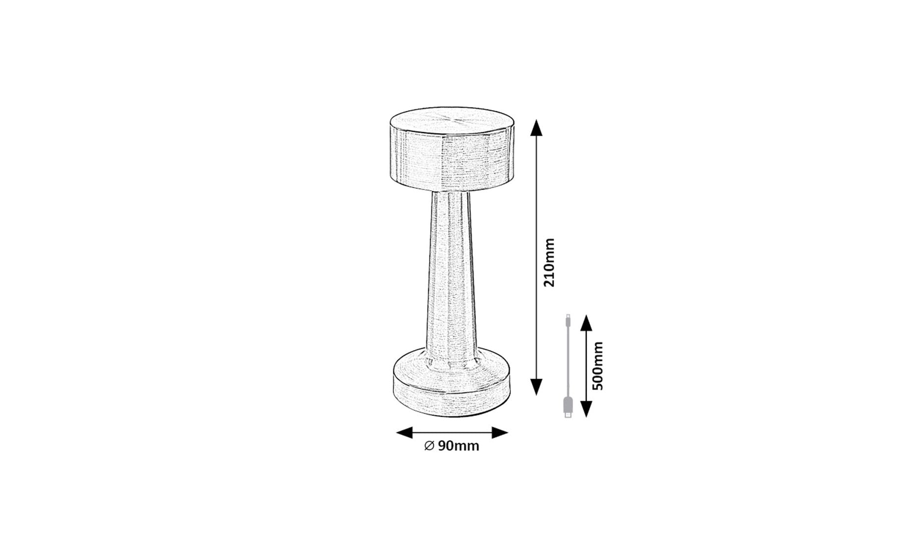 Stona lampa Senan LED srebrna