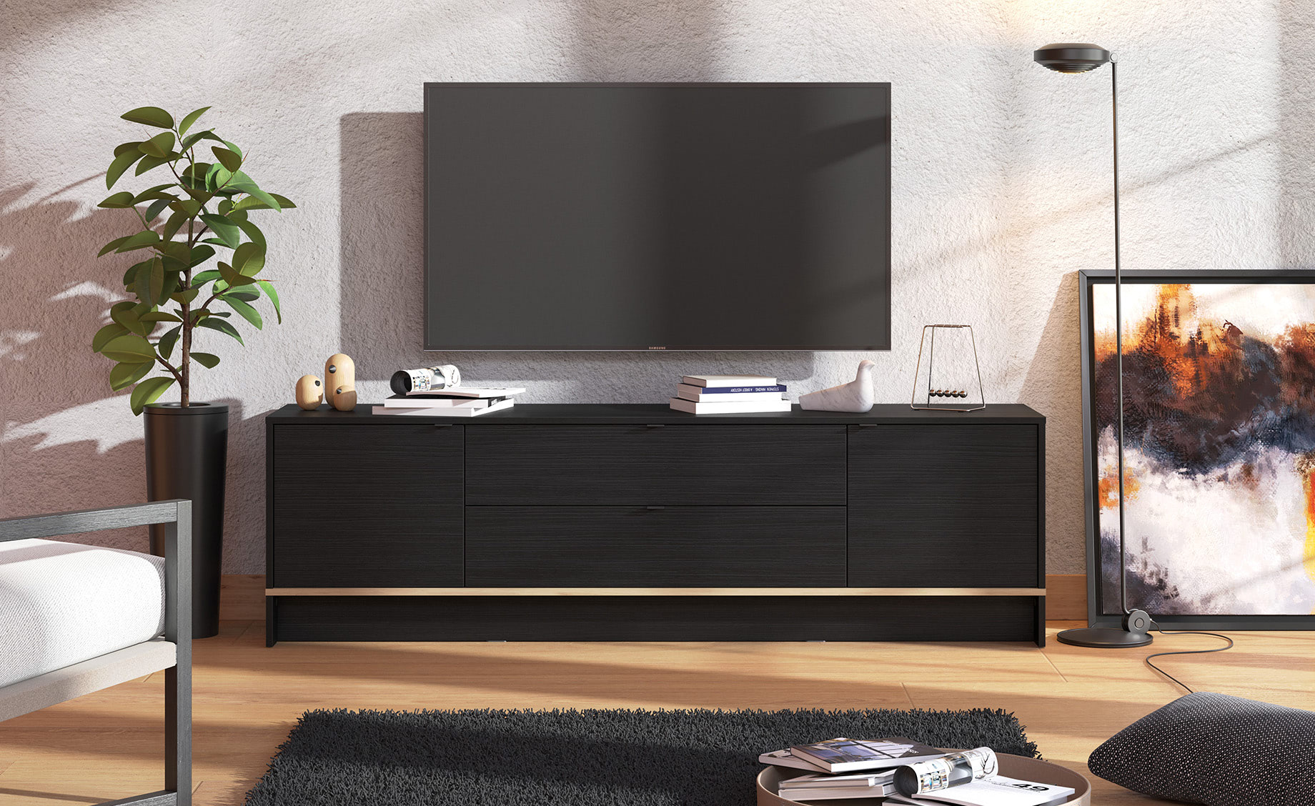 Lille tv komoda 182,5x40x54 cm