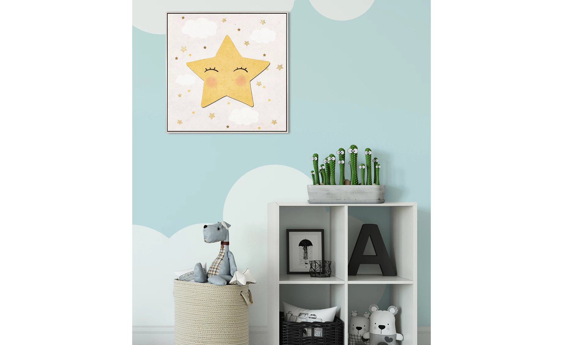 Slika sa ramom Cute Star 40x40cm