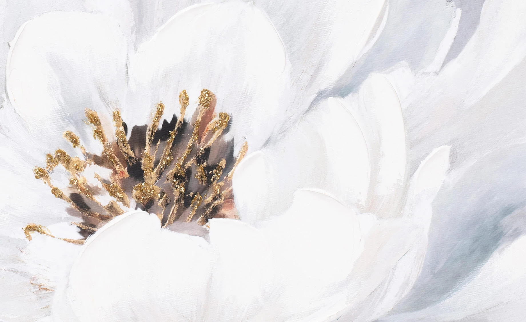 Slika sa ramom White flower 60x100cm